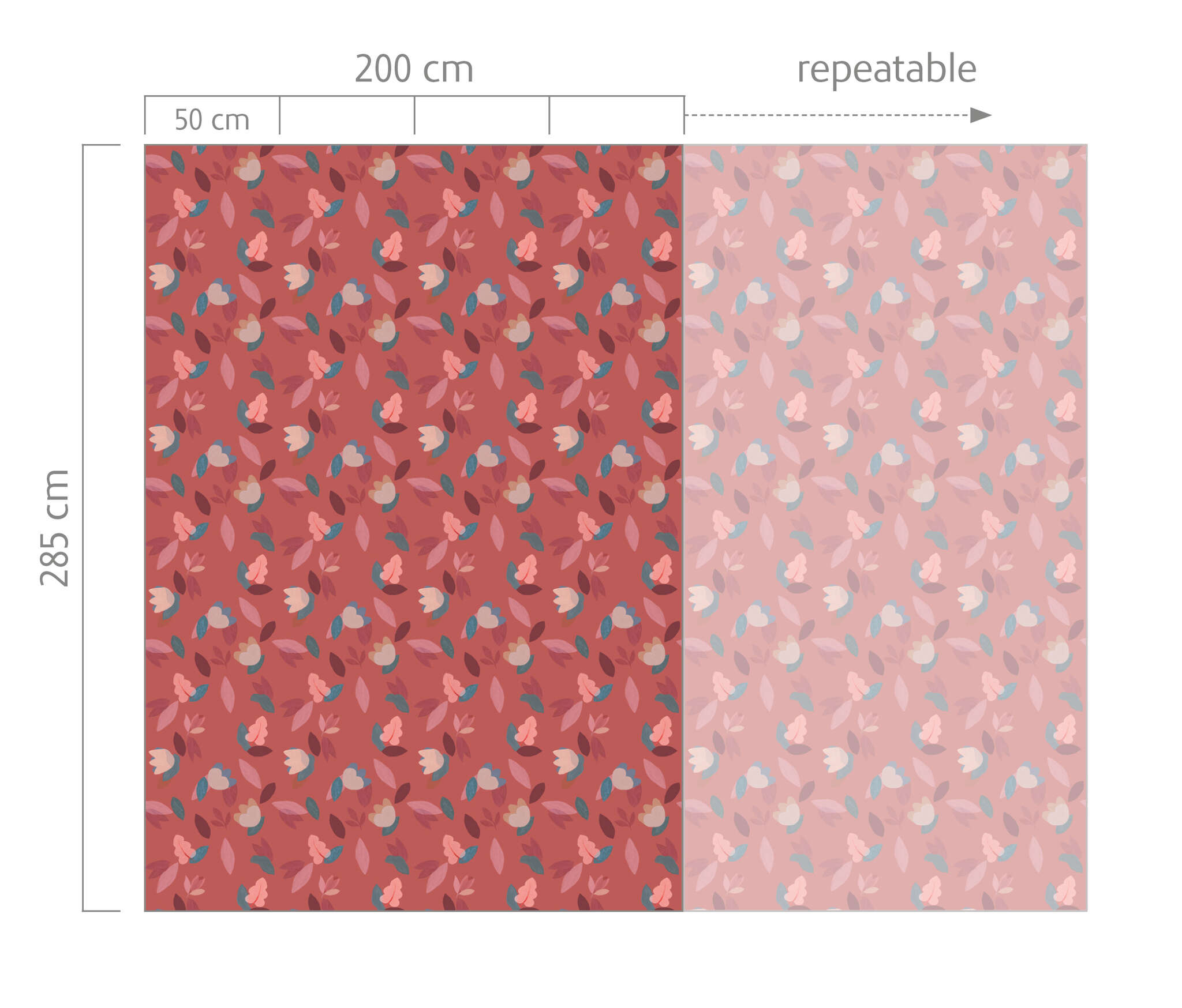 10-300119 Bildauschnitt 1 Papier peint panoramique ParisParis in Rouge | Roomblush - RB205