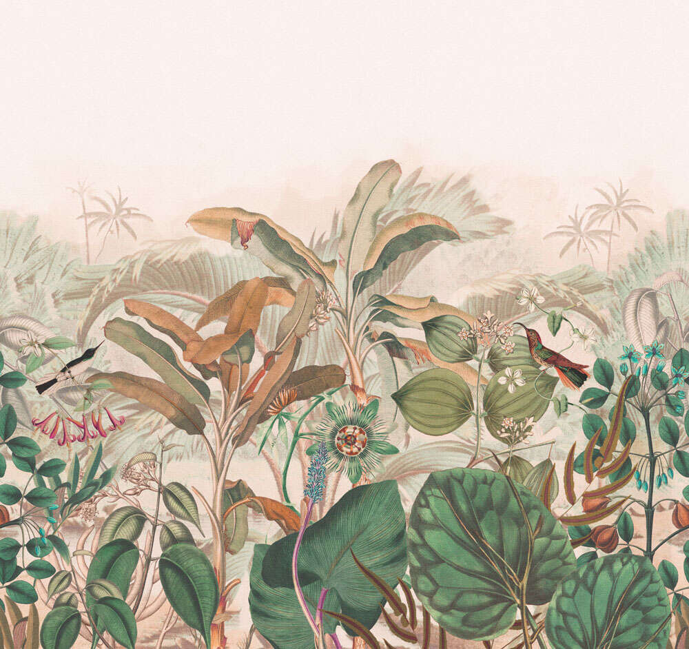 10-543667 Produktabbildung (ohne Scans) 1 Tropical plants wall mural in beige Curiosity 543667