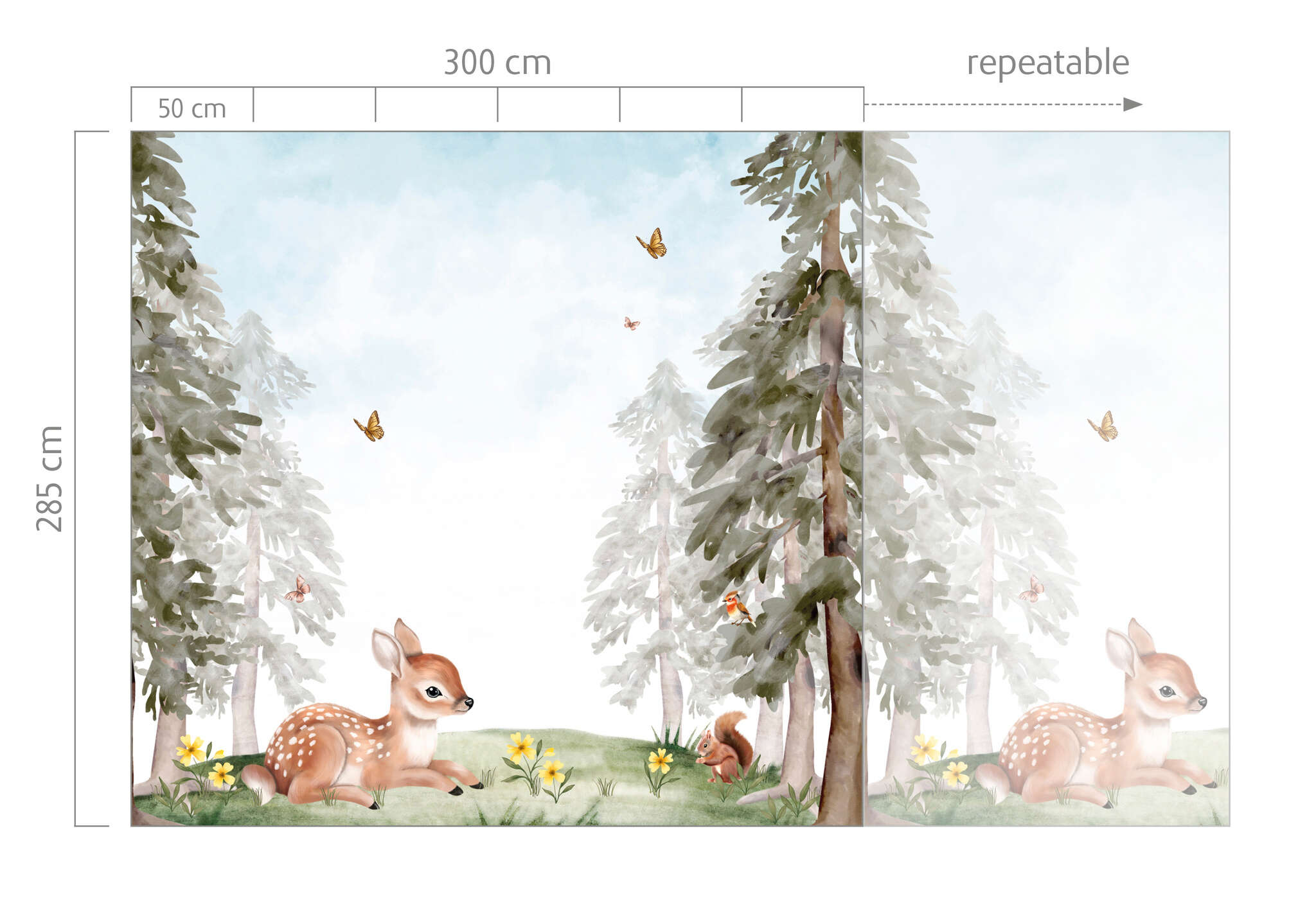 10-300378 Bildauschnitt 1 Wall mural Bambi in Brown | Roomblush - RB453