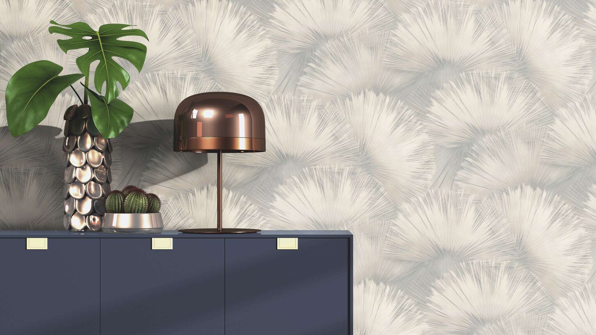 Vliestapete in Grau-taupe Incanto 659757