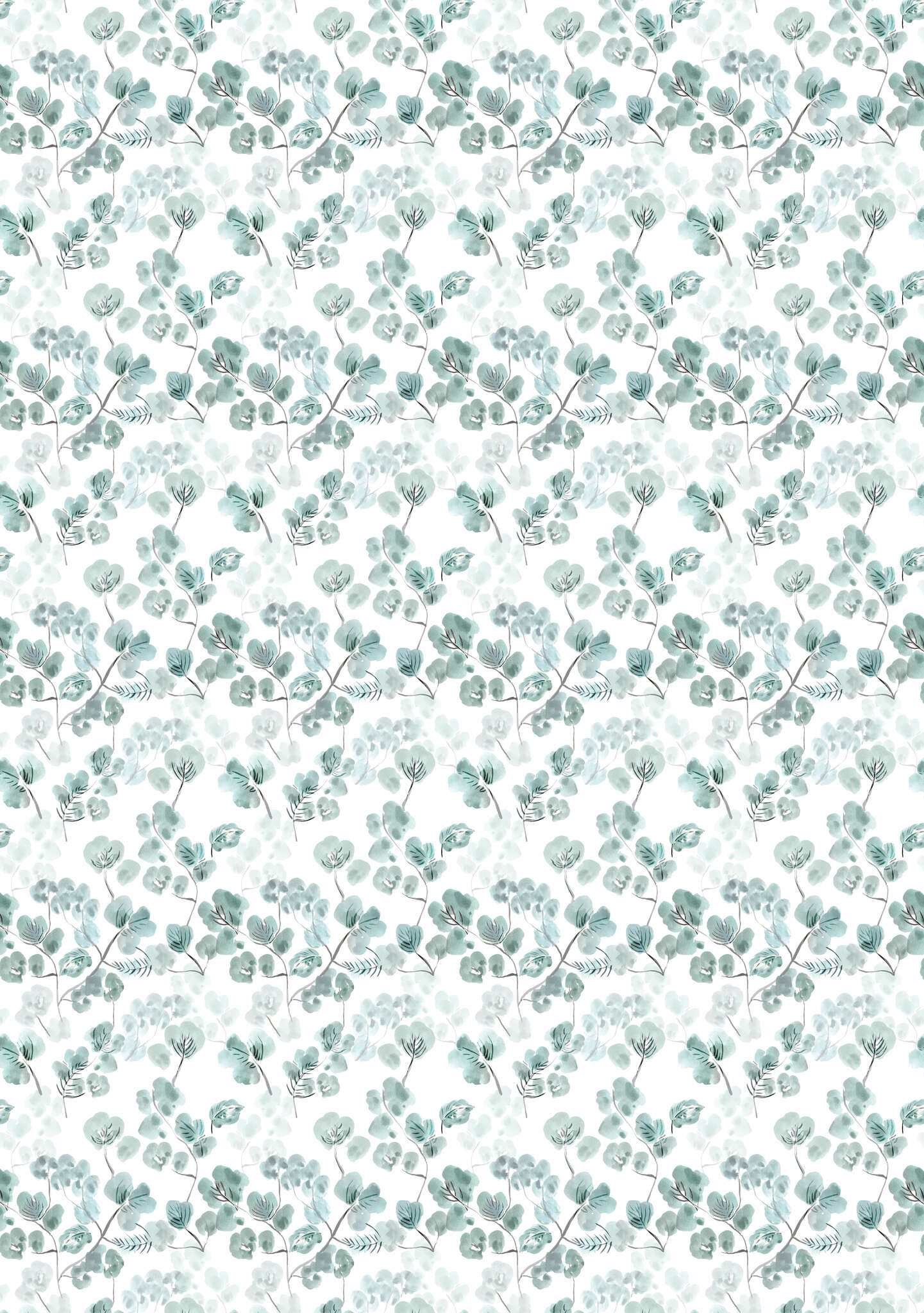 Non-woven wallpaper Eucalyptus in Green | Roomblush - RB245