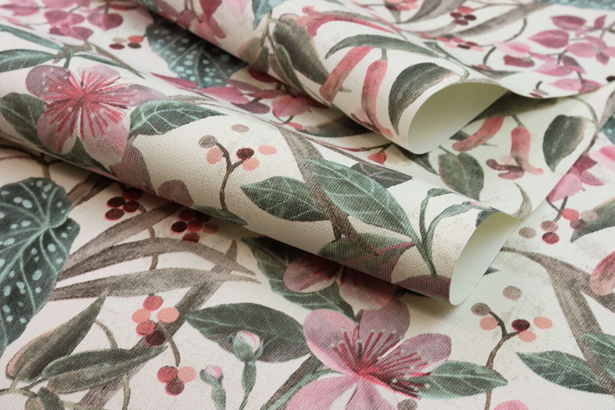 10-538212 Detailaufnahmen 6 Image détaillée de Papier peint à feuilles avec fleurs et plantes