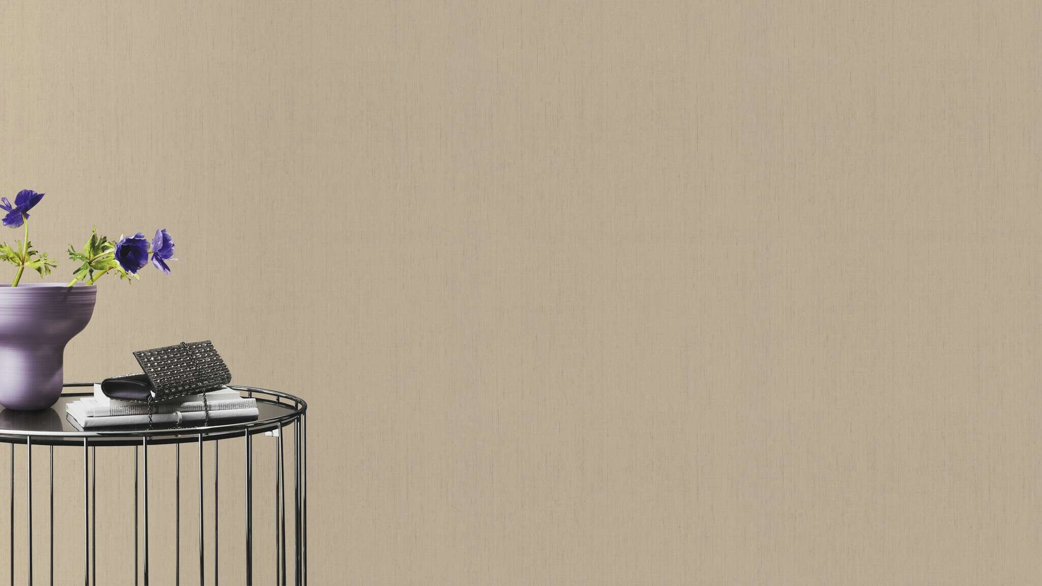 10-746037 Raumbilder 1 Room with Single-colour wallpaper with a textile texture