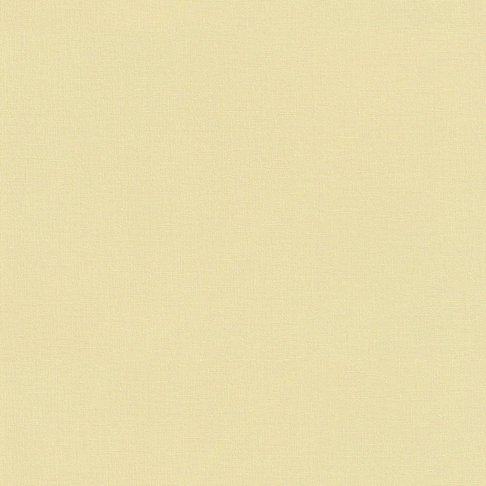 10-447521 Artikelscan 1 Papier peint intissé uni dans un jaune clair délicat avec une texture lin semblable à du tissu