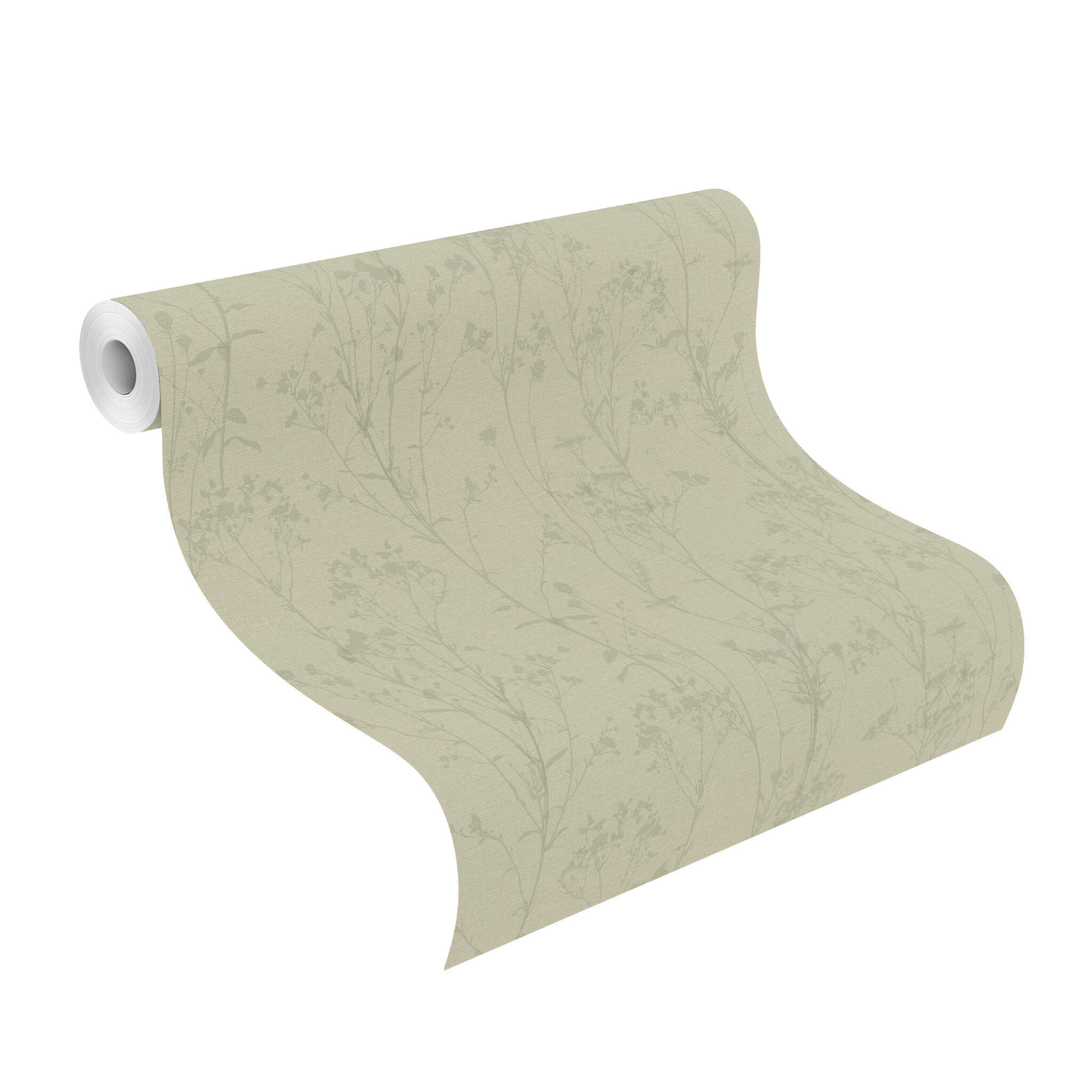 10-582123 Rolle abgerollt 1 Papier peint intissé vert Selection vinyle/intissé 582123
