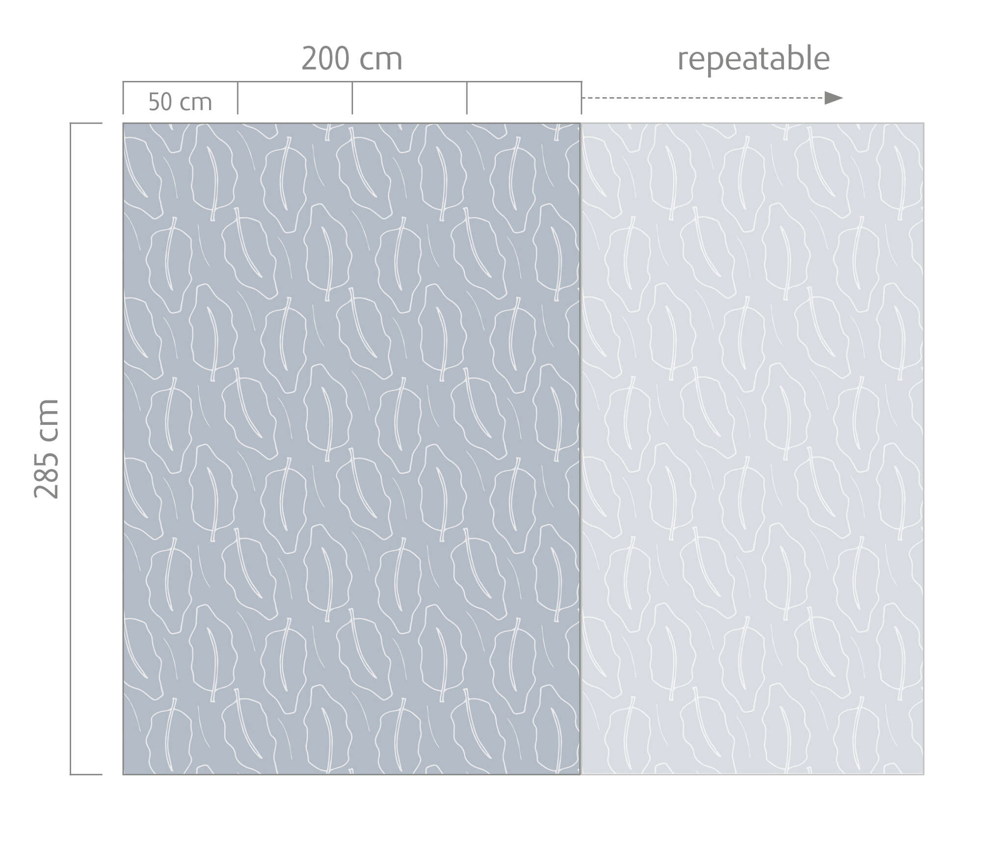 10-300201 Bildauschnitt 1 Wall mural Leavables in Blue | Roomblush - RB320