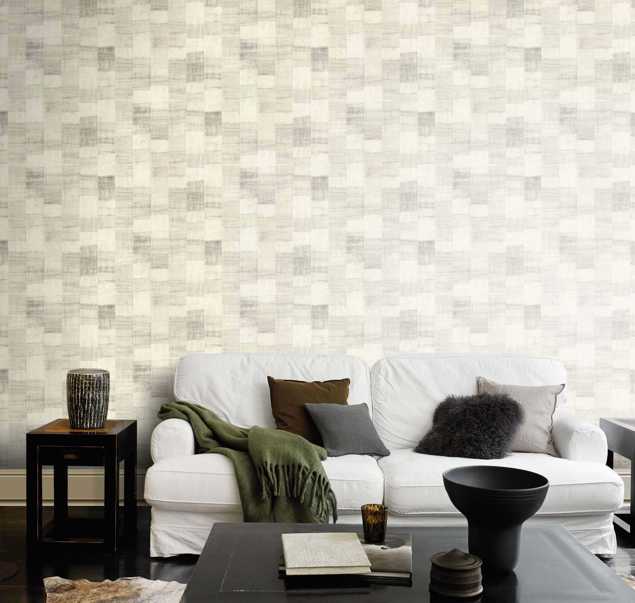 10-570946 Raumsituationen 1 Non-woven wallpaper in gray Back To Nature 570946