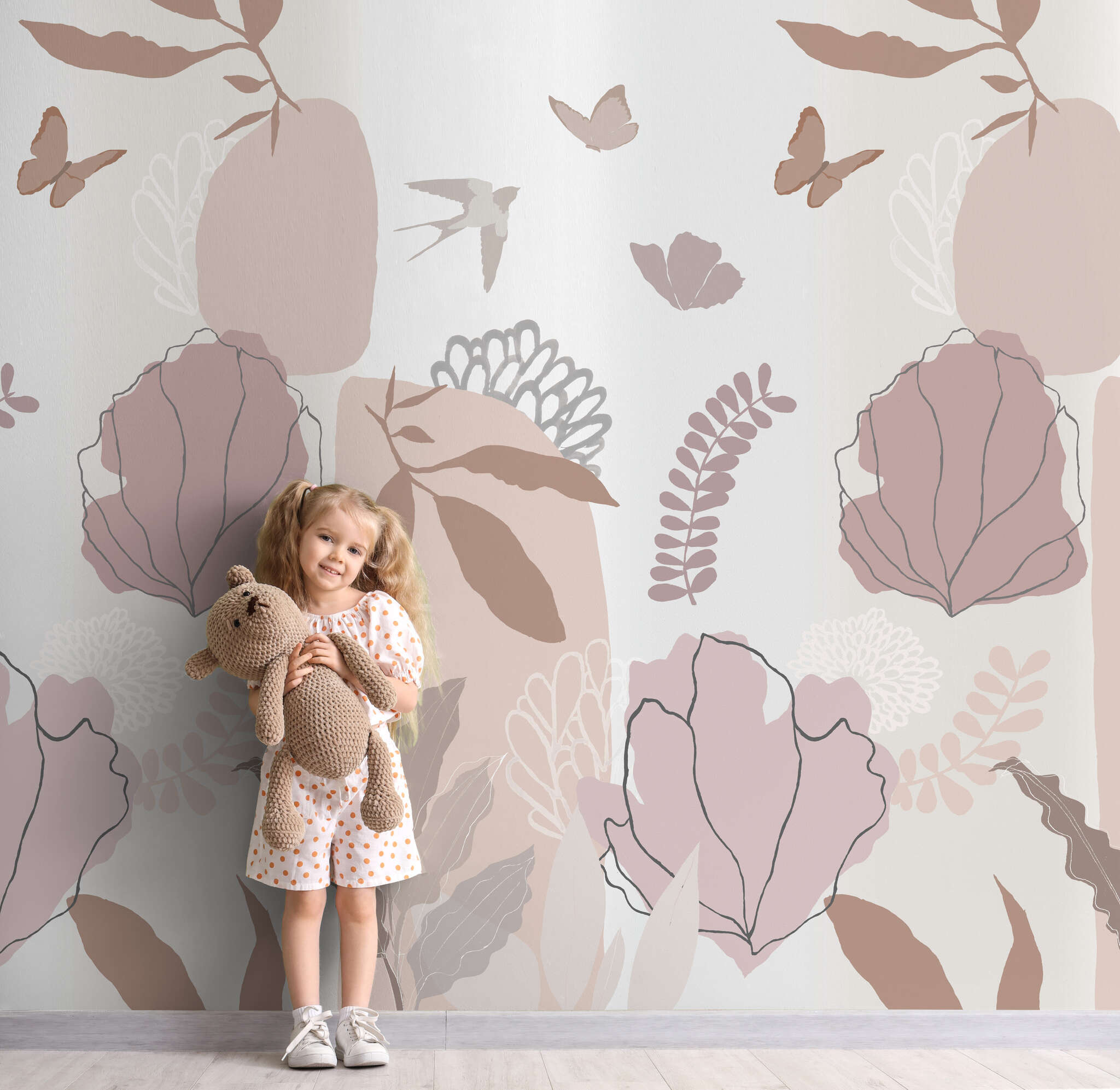 10-300101 Raumbilder 2 Fototapete Florine in Rosa | Roomblush - RB326