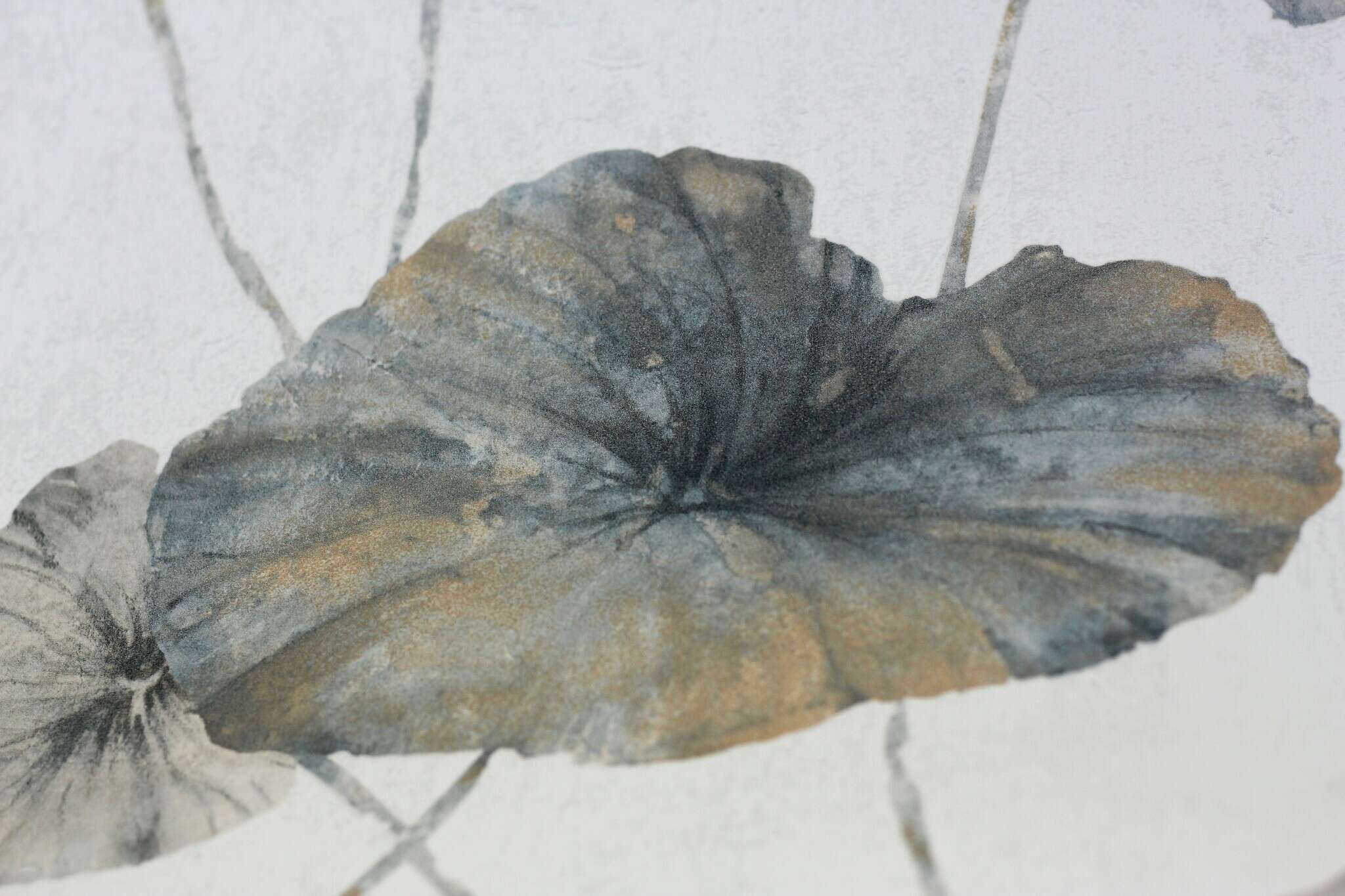 10-458220 Detailaufnahmen 6 Nénuphars papier peint intissé bleu-bleu-gris Selection 458220