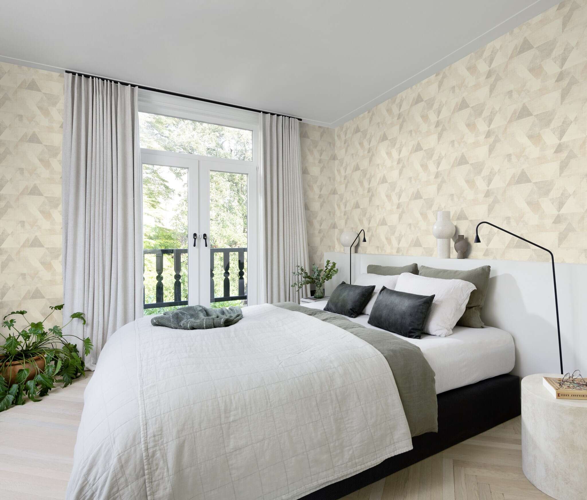 10-819175 Raumsituationen 3 Geometrisch Vliestapete in Beige #followusaround 819175
