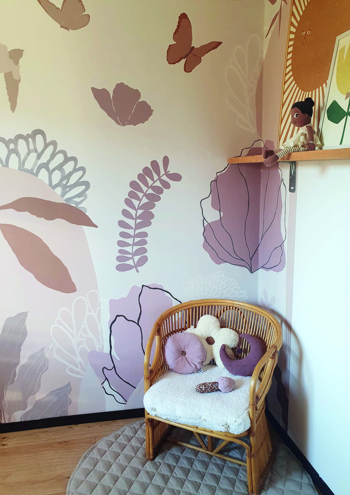 10-300101 Raumbilder 3 Wall mural Florine in Pink | Roomblush - RB326