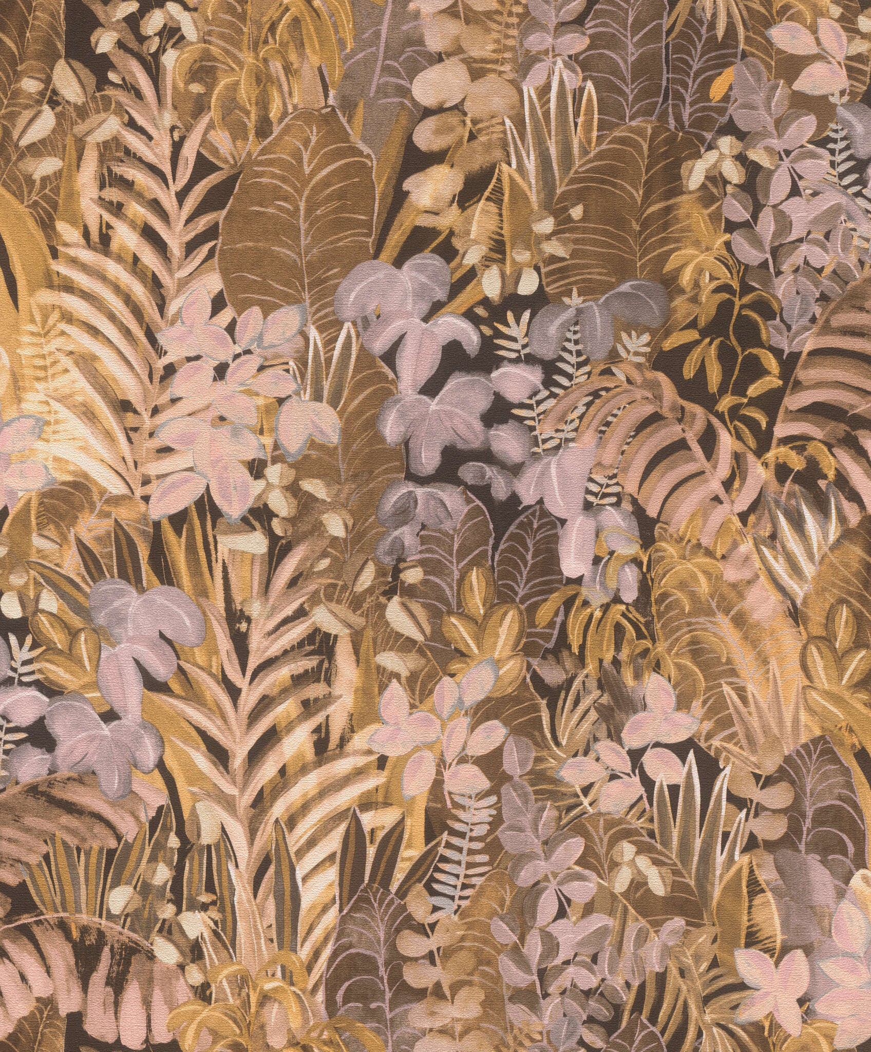 10-600650 Artikelscan 1 Tropical wallpaper with hand-painted leaves