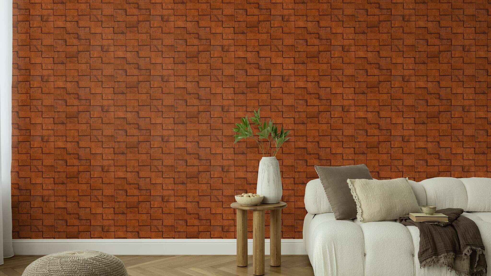 10-497120 Raumsituationen 3 Papier peint intissé copper tile en marron - Factory VI 497120