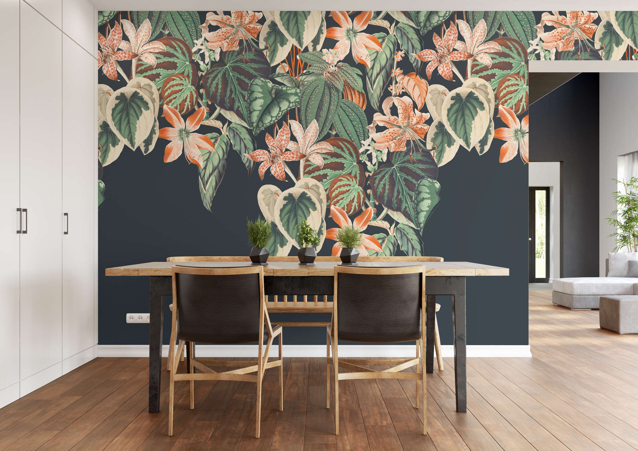 10-590043 Raumbilder 1 magicwalls Fototapete mit Blumenranken 590043