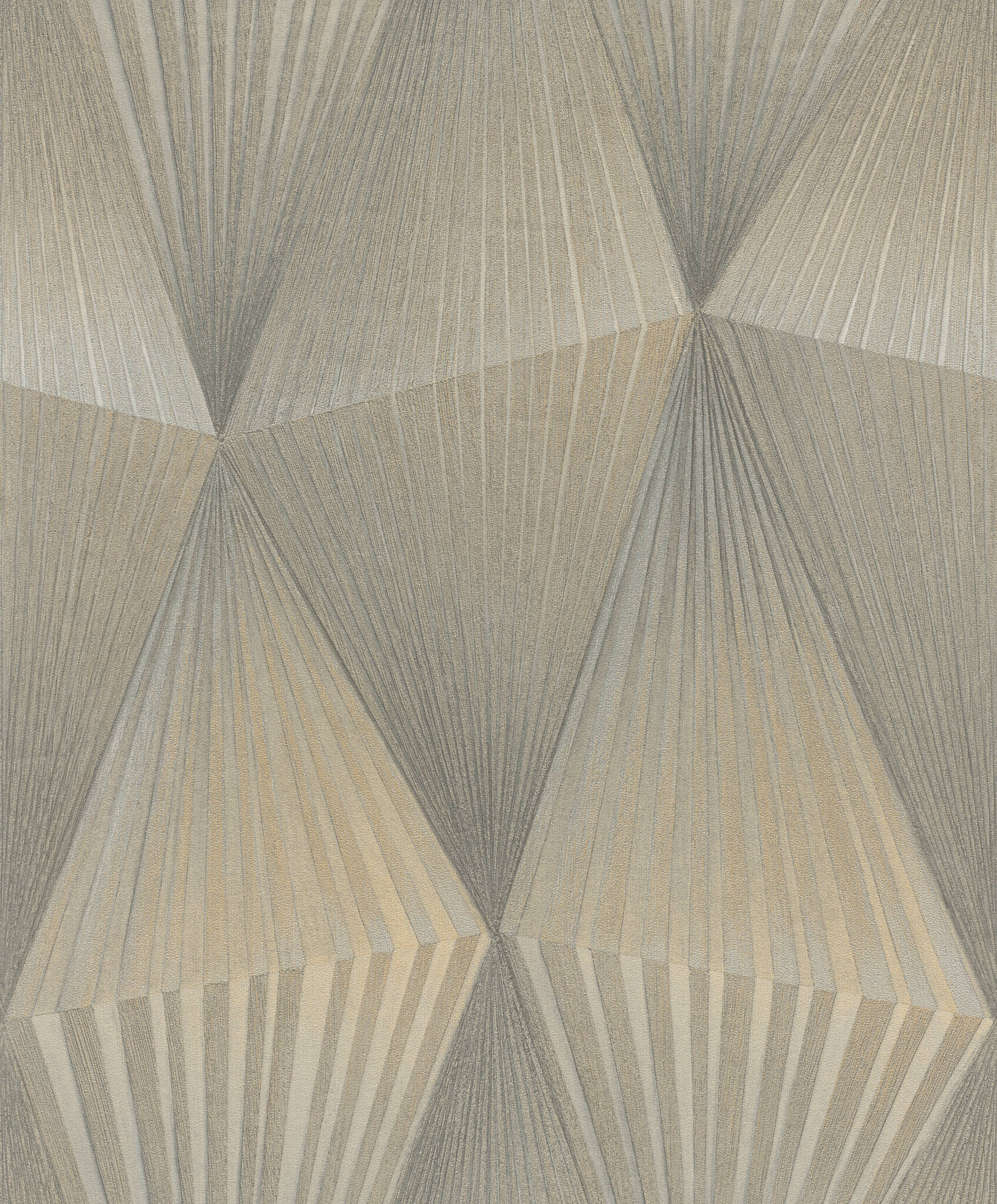Selbstklebende Tapete Cairo 370706 - Geometrisches 3D-Motiv in Grau Self-adhesive wallpaper Cairo 370706 - Geometric 3D motif in gray and gold