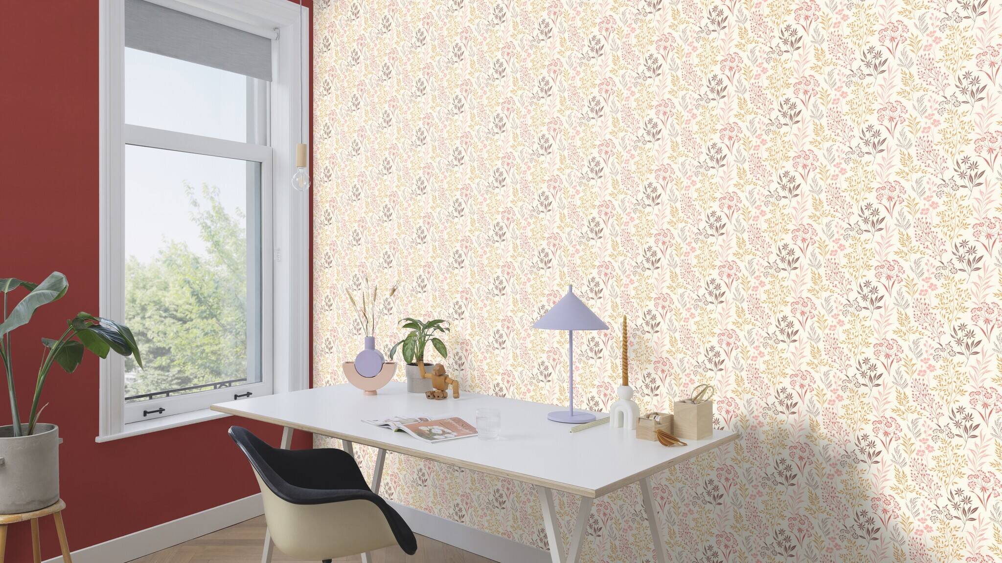 10-794533 Raumsituationen 2 Non-woven wallpaper in red Selection vinyl/non-woven 794533