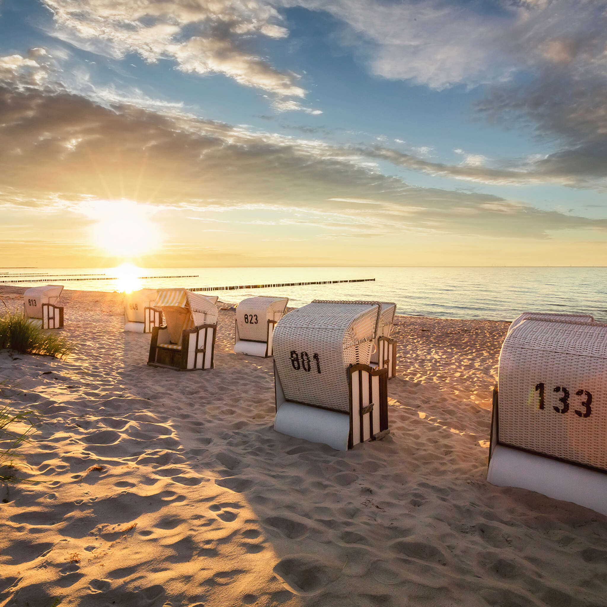 Fototapete Sonnenuntergang am Strand 363449 Fototapete Strand - magicwalls 363449