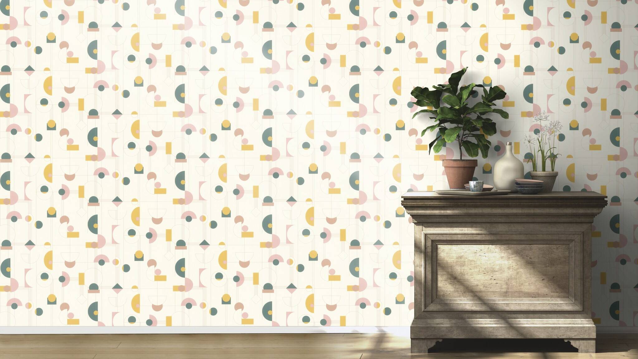 10-795271 Raumsituationen 4 Non-woven wallpaper in yellow Selection vinyl/non-woven 795271