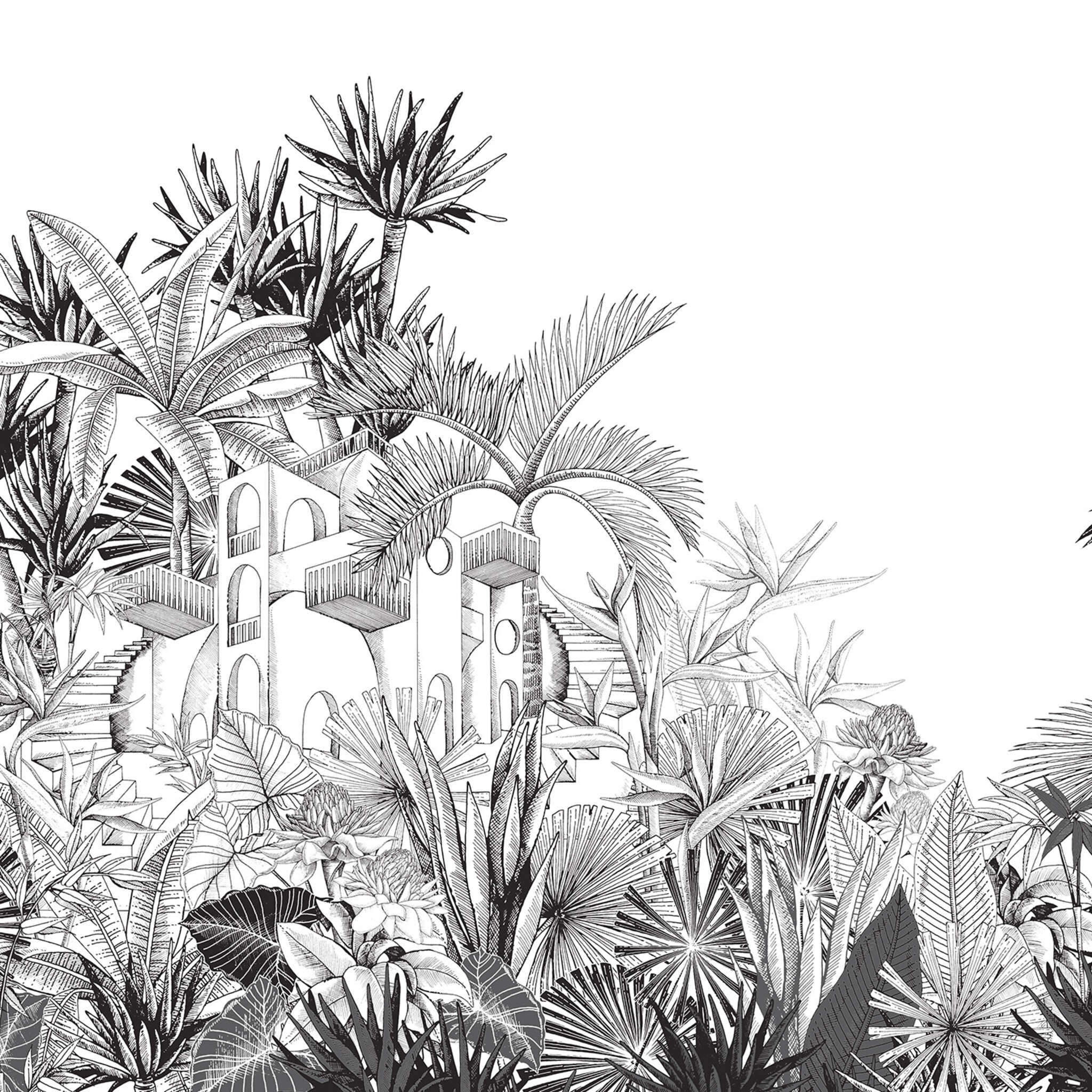 10-688153 D2C Vorschaubild 1 Fototapete Dschungel - Tropical House 688153