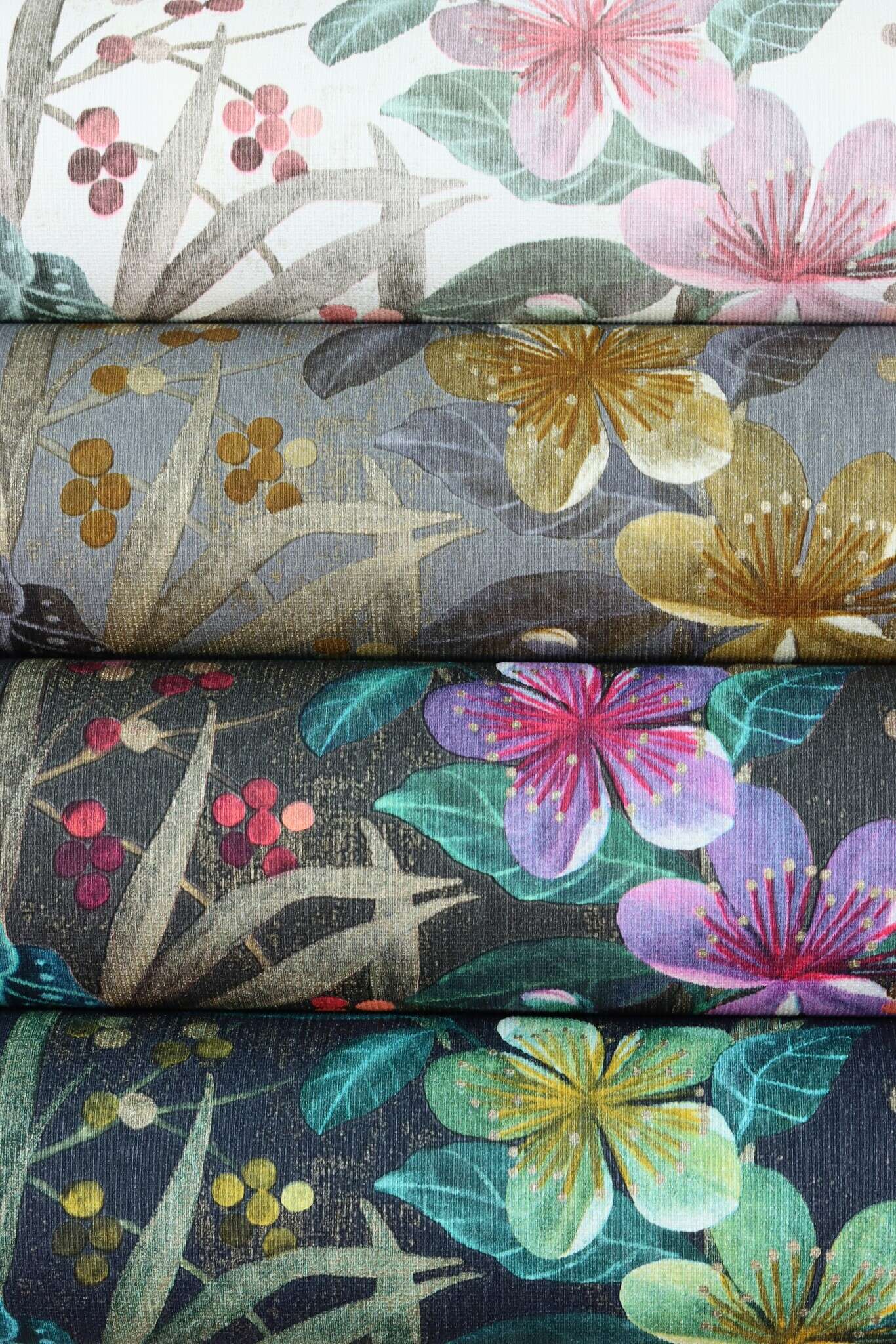 10-538229 Detailaufnahmen 9 Image détaillée de Papier peint à feuilles avec fleurs et plantes