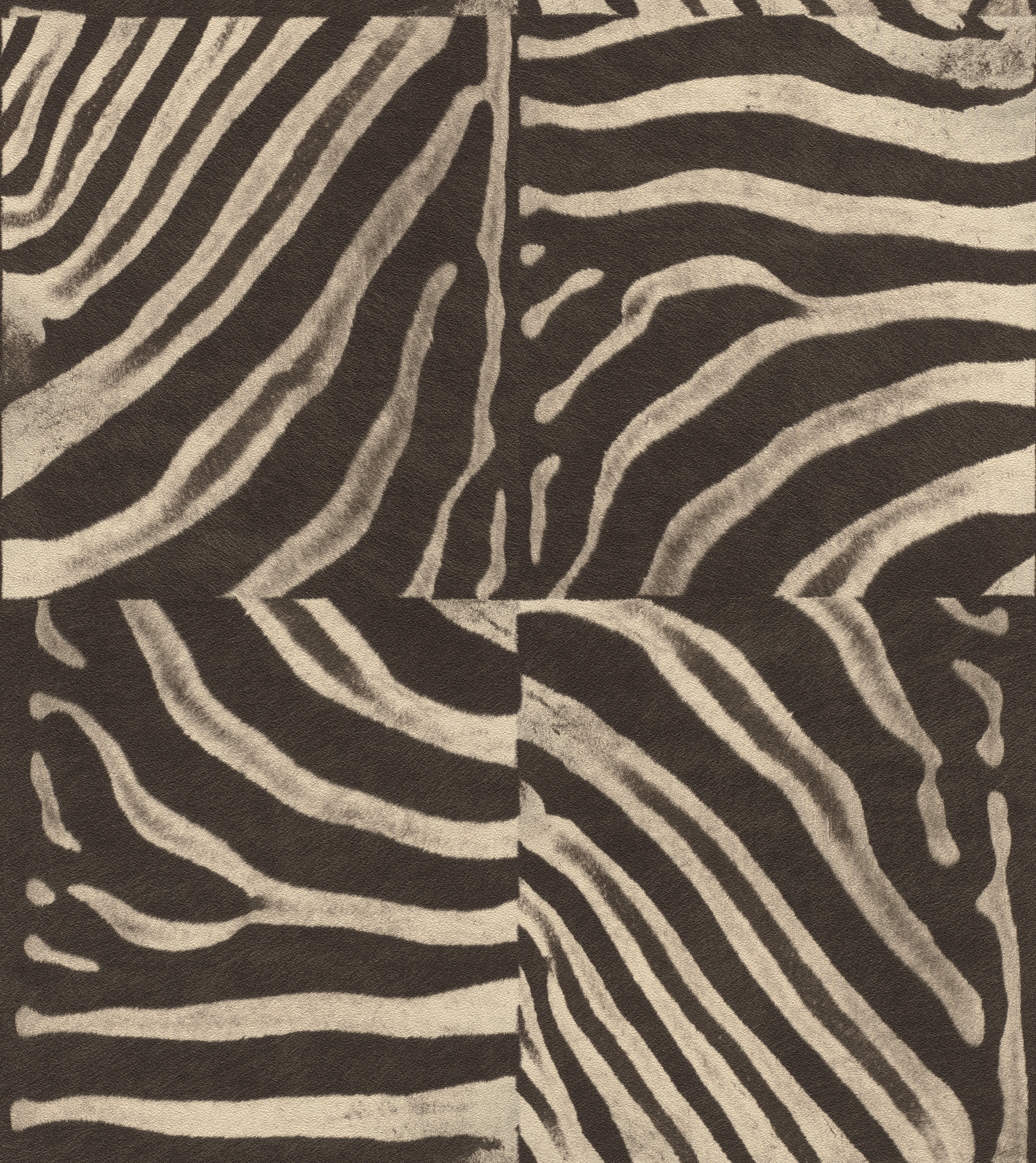 Vliestapete Zebra in Beige-Braun 811414