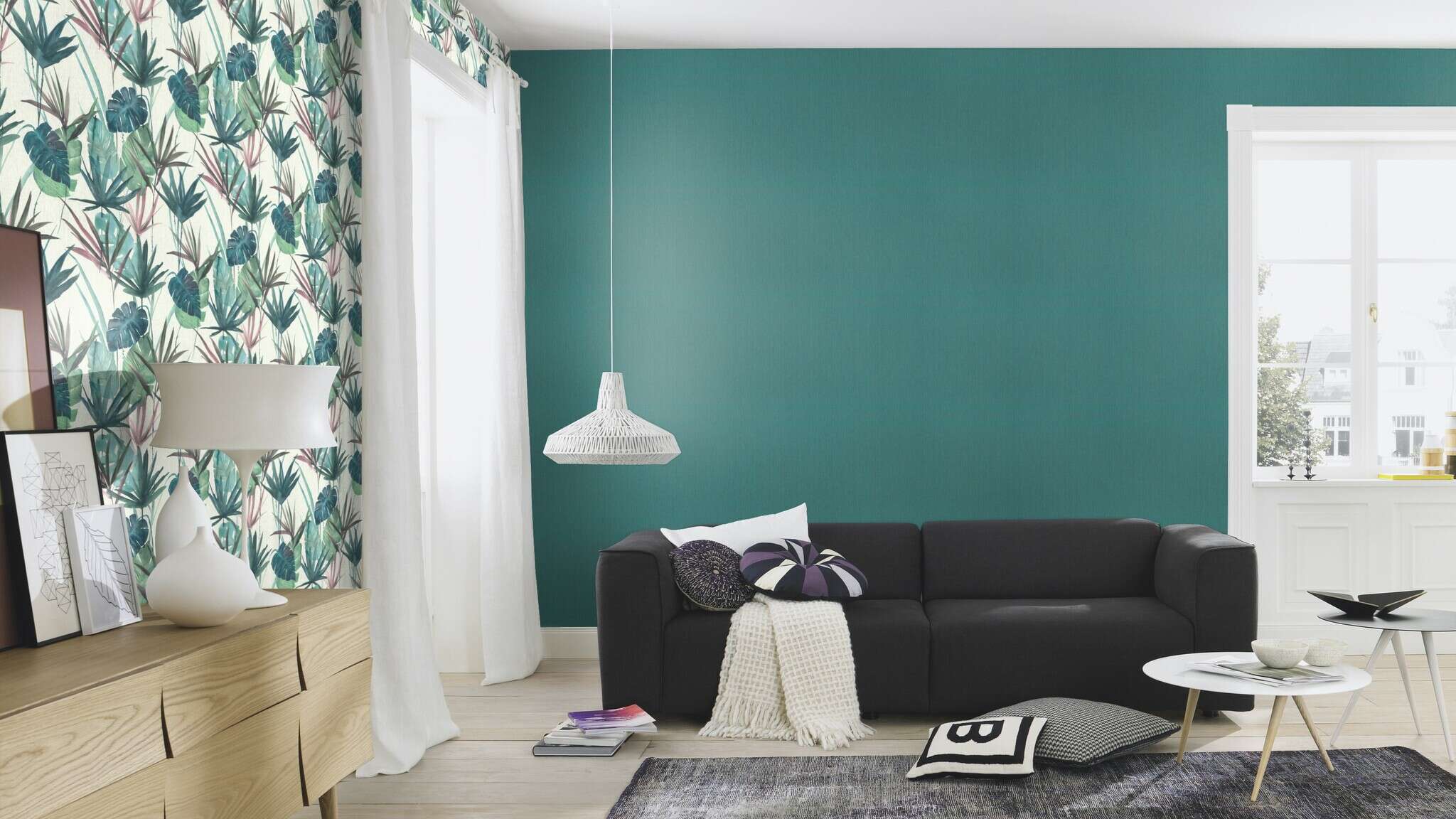 10-537161 Raumsituationen 8 Vliestapete in Blau-petrol Selection 537161