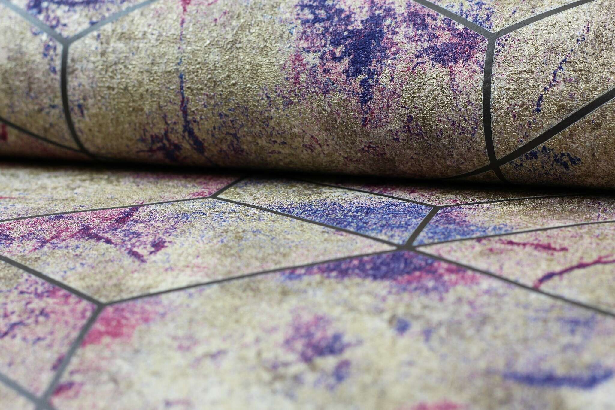 10-649611 Detailaufnahmen 3 Grafisch Vliestapete in Gold-Mattgold Selection 649611