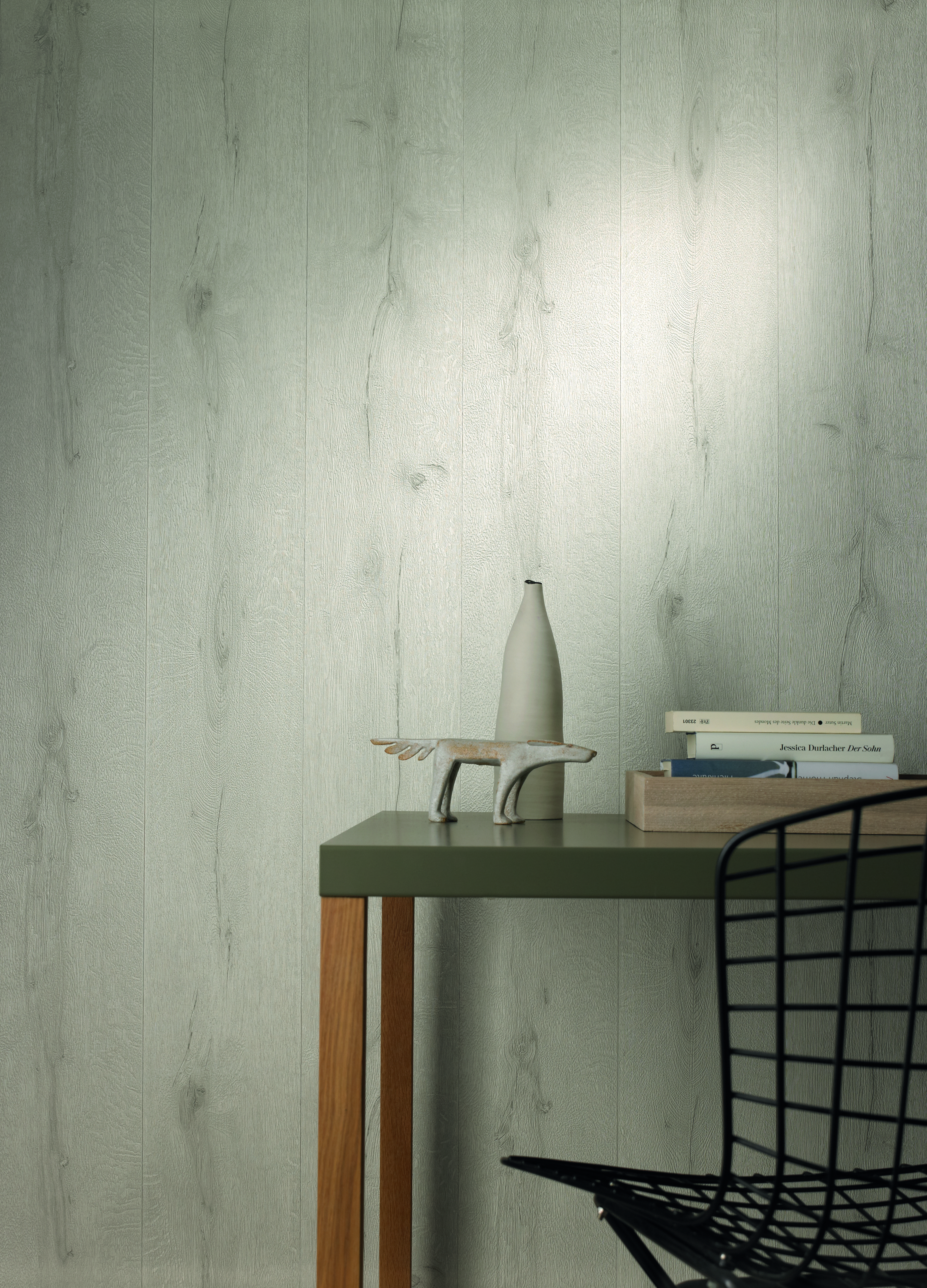 10-514407 Raumbilder 2 Wood-effect non-woven wallpaper in beige-light beige Selection vinyl/non-woven 514407