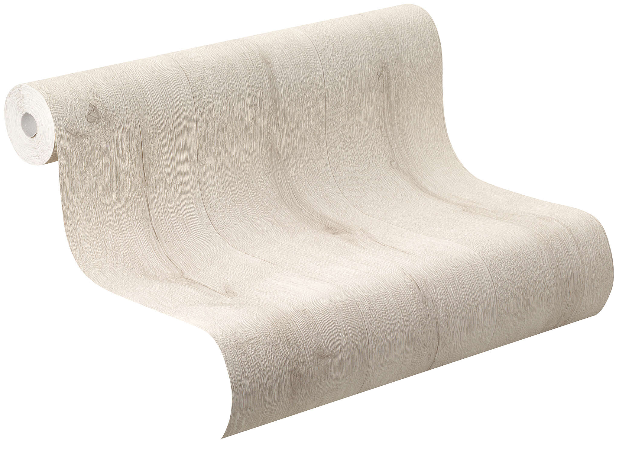 10-514407 Rolle abgerollt 1 Unrolled wallpaper roll with Wallpaper with wood look
