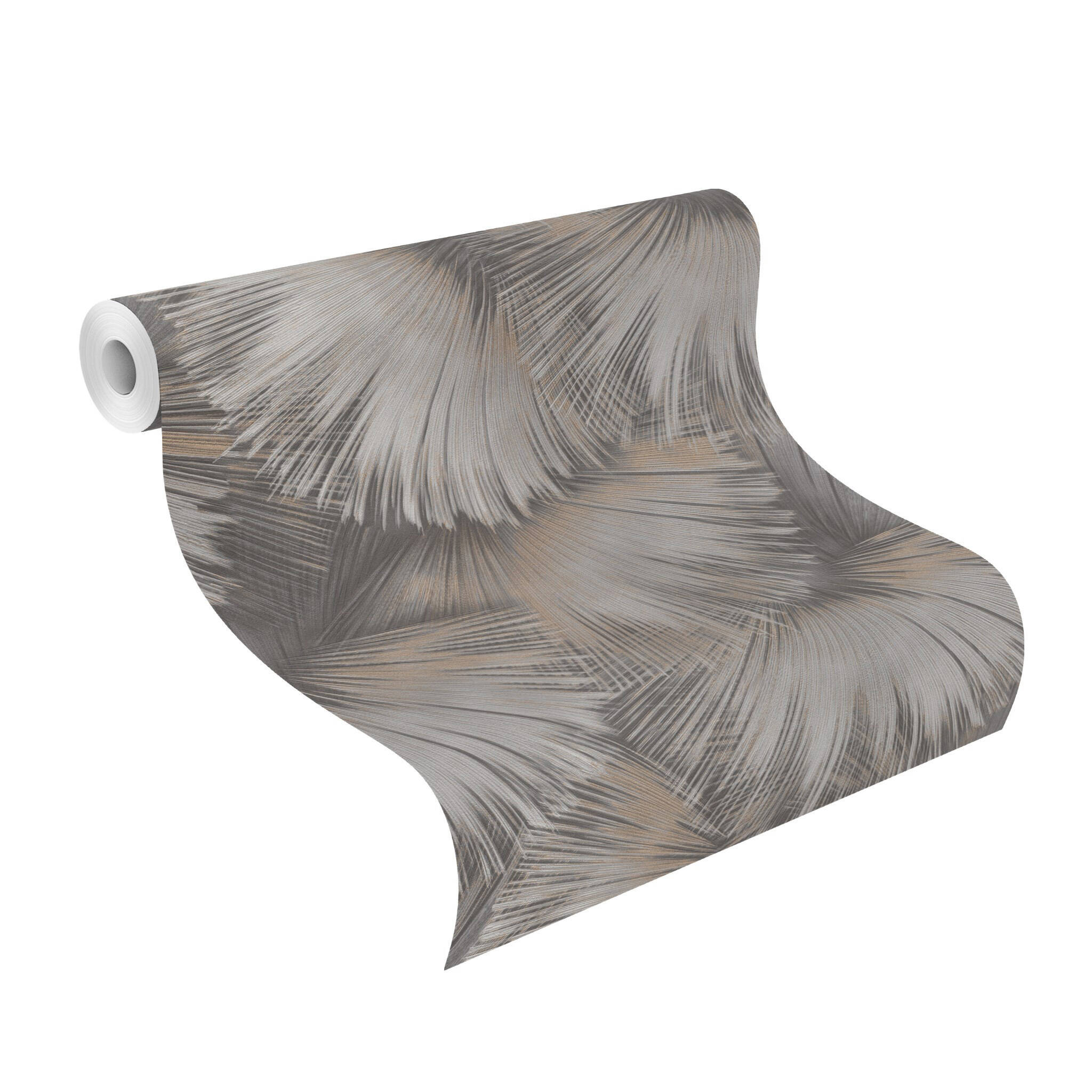 10-659788 Rolle abgerollt 1 Non-woven wallpaper in gray-taupe Incanto 659788
