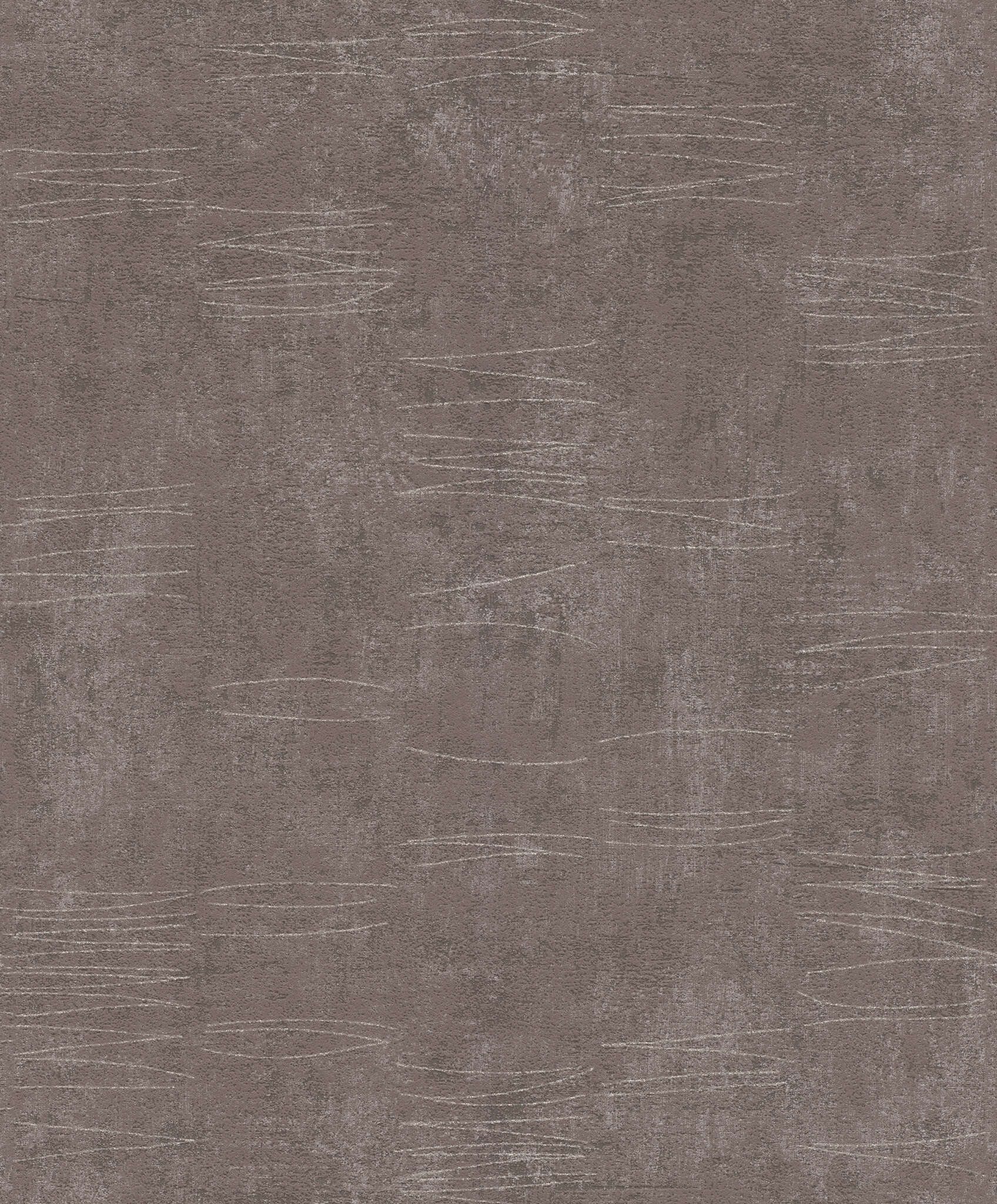 10-649970 Artikelscan 1 Non-woven wallpaper in brown with fine lines in silver, Andy Wand 649970