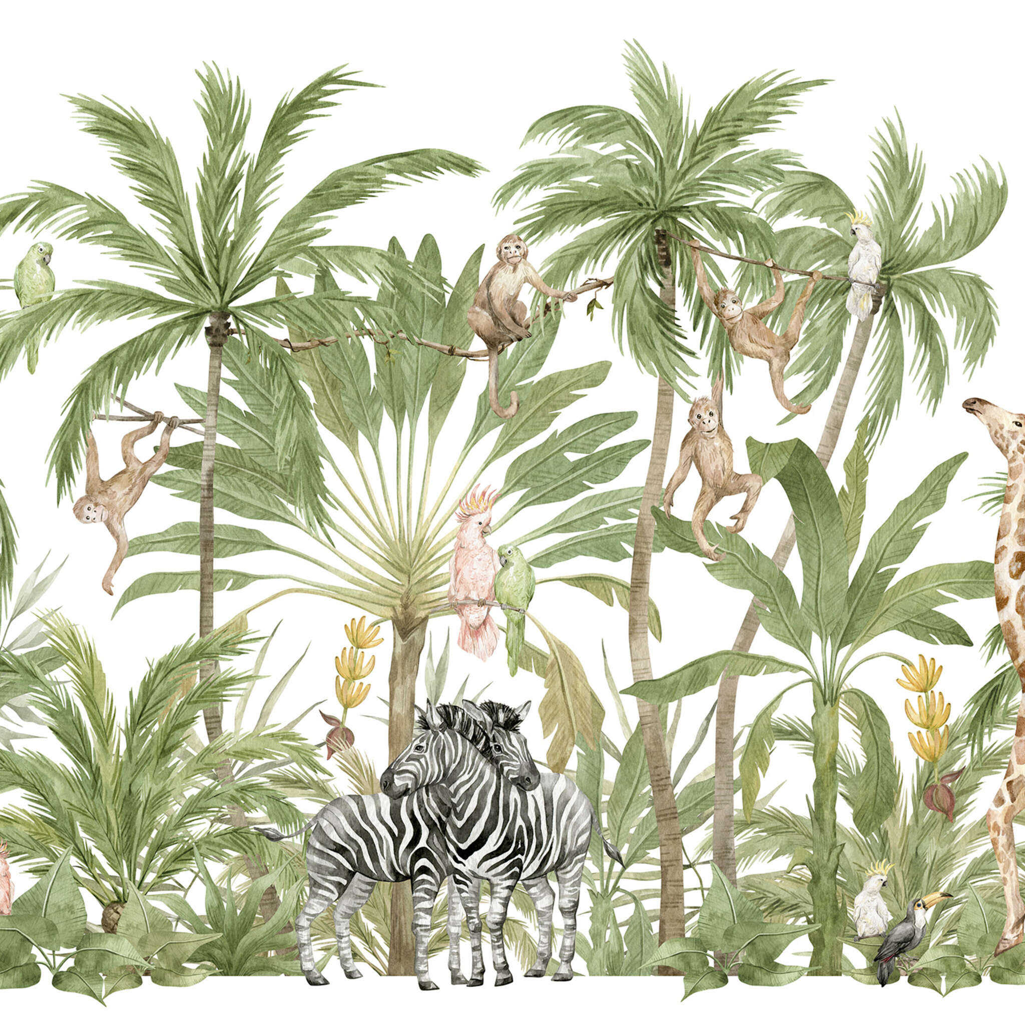 Papier peint jungle pour chambre d'enfant Papier peint photo 360080