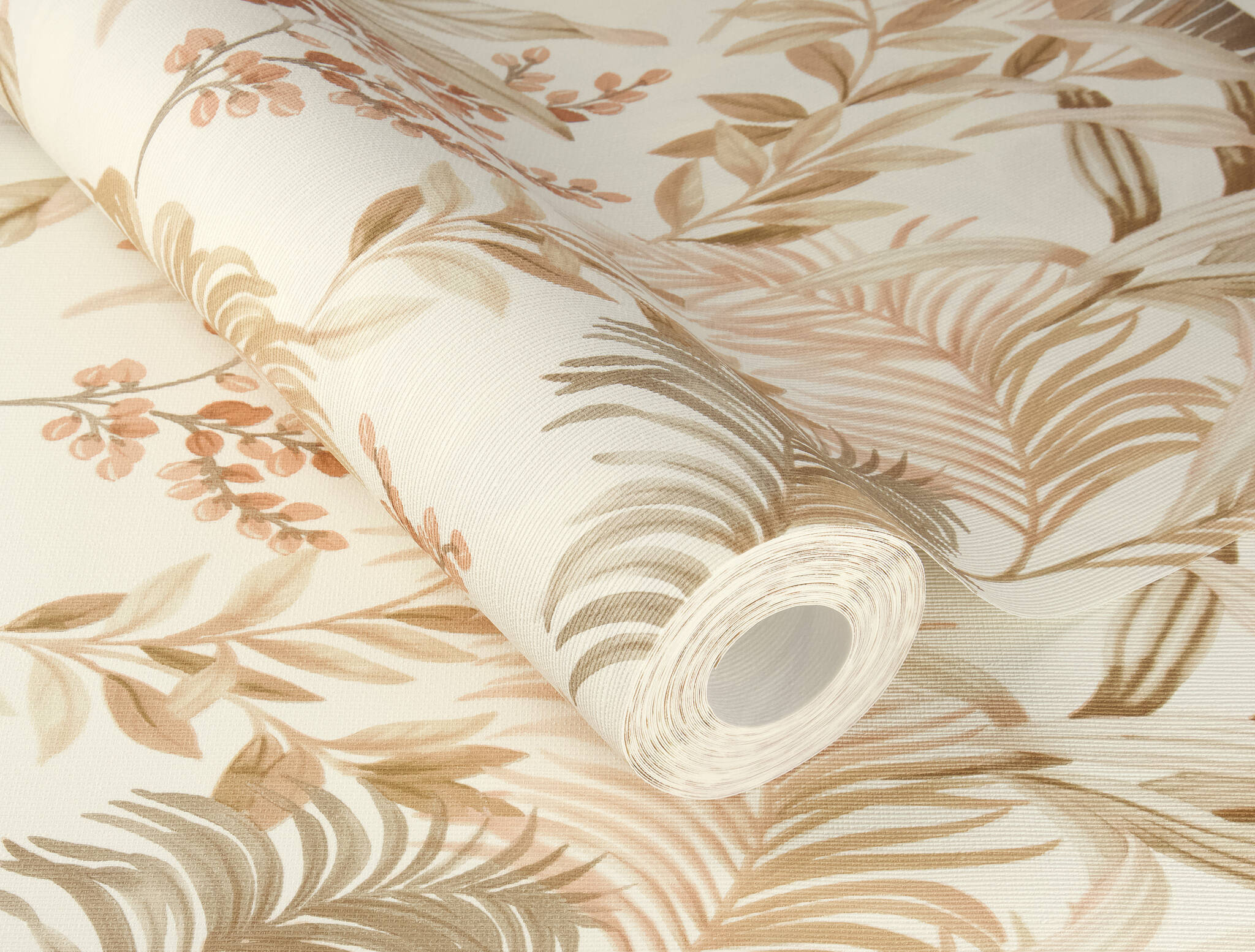 10-820324 Detailaufnahmen 1 Non-woven palm tree wallpaper in beige Florentine XL2 820324