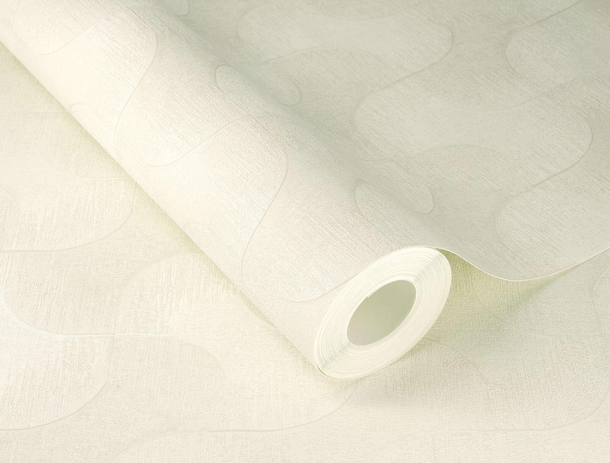 10-608120 Detailaufnahmen 1 Detailed image of Graphic wallpaper with overlapping waves in a three-dimensional look