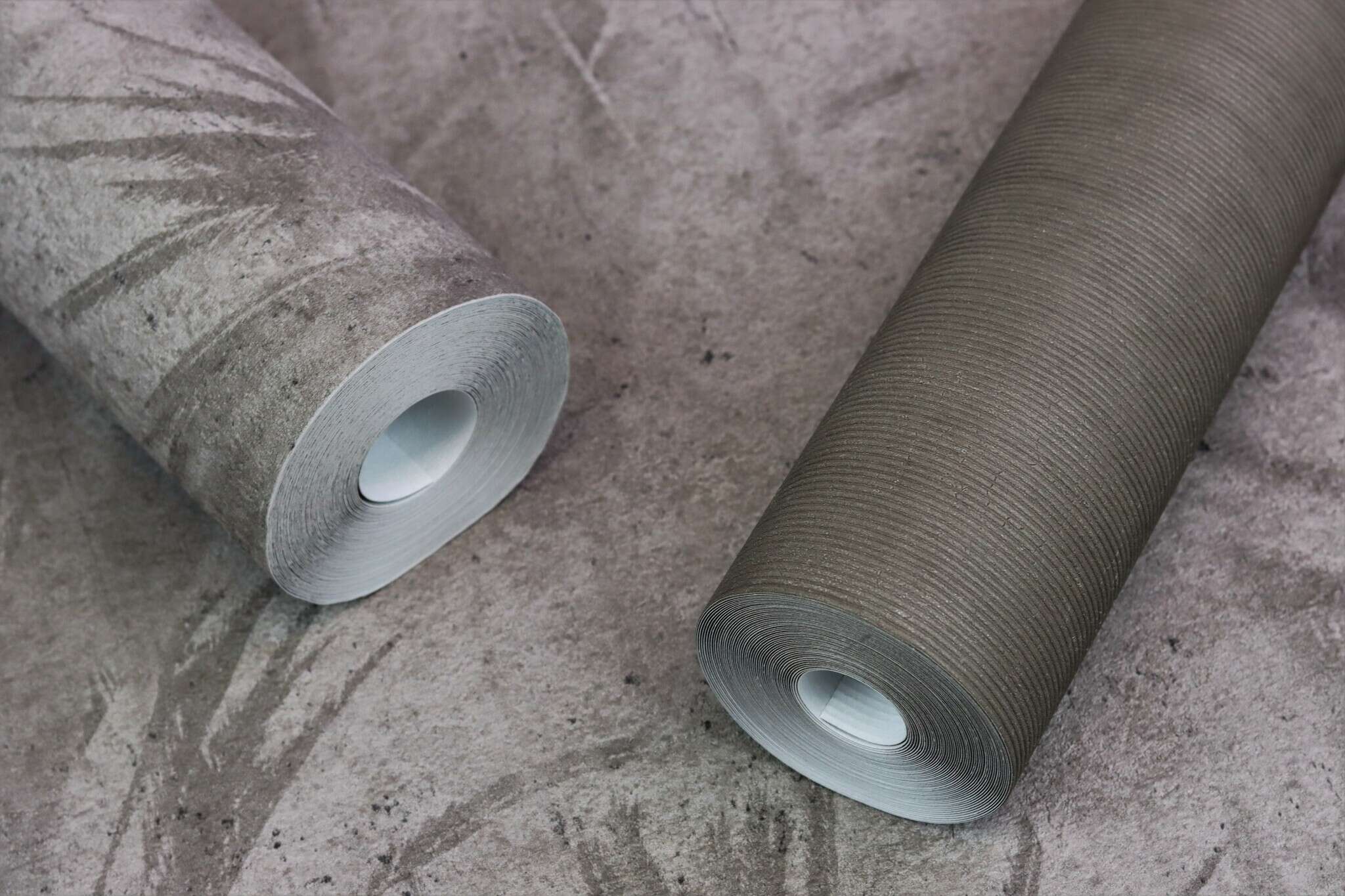 10-520750 Detailaufnahmen 1 Reed non-woven wallpaper in dark brown-taupe Selection 520750