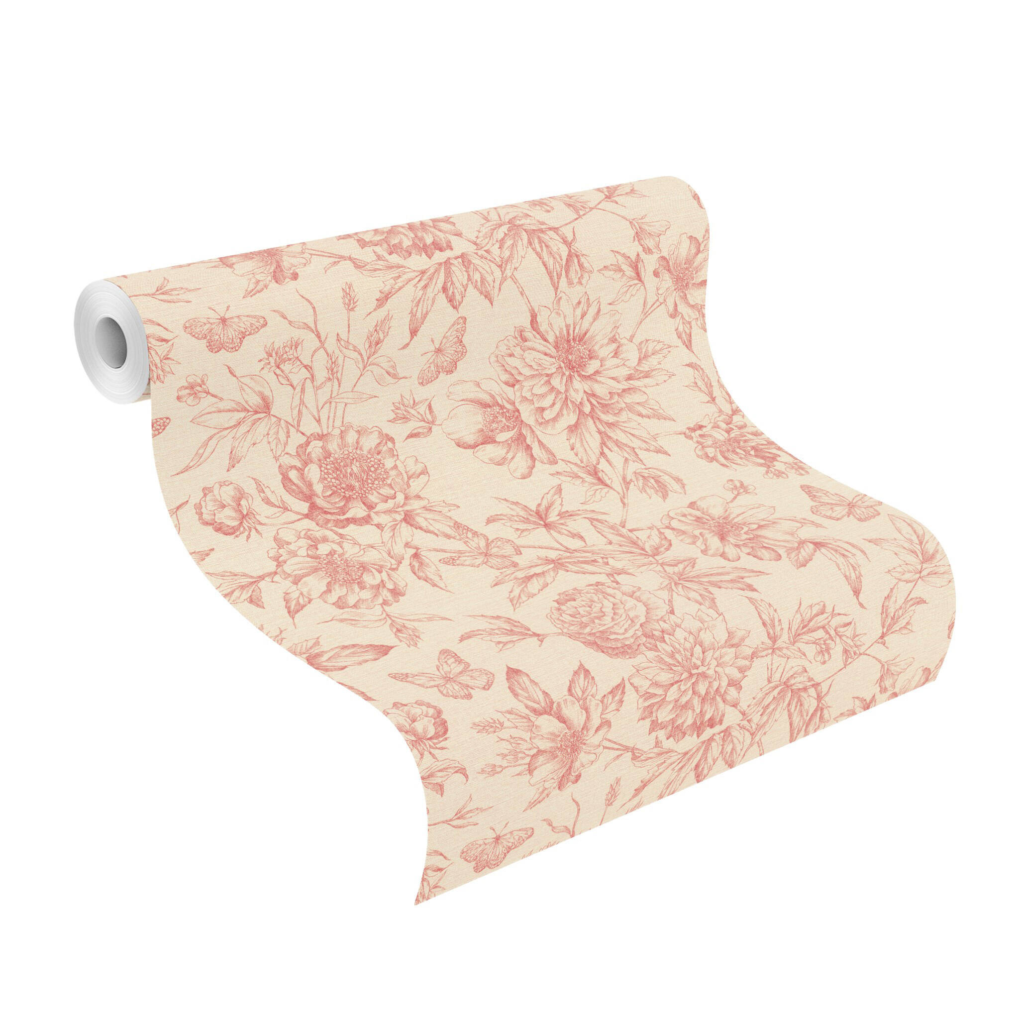 10-793949 Rolle abgerollt 1 Non-woven wallpaper in red Selection vinyl/non-woven 793949