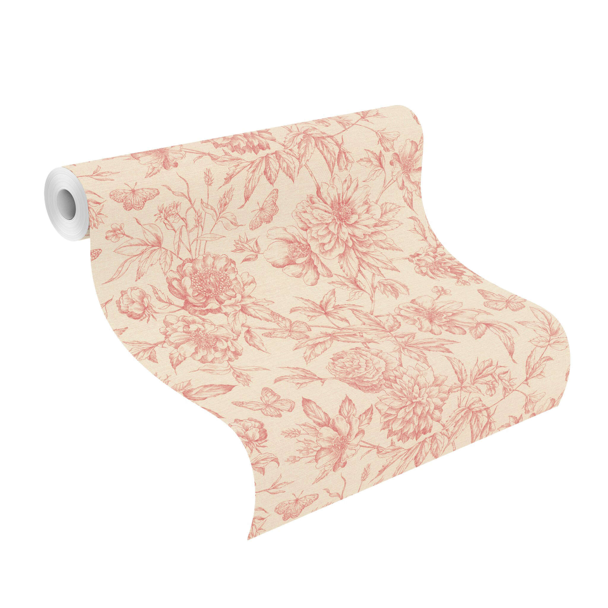 10-793949 Rolle abgerollt 1 Non-woven wallpaper in red Selection vinyl/non-woven 793949