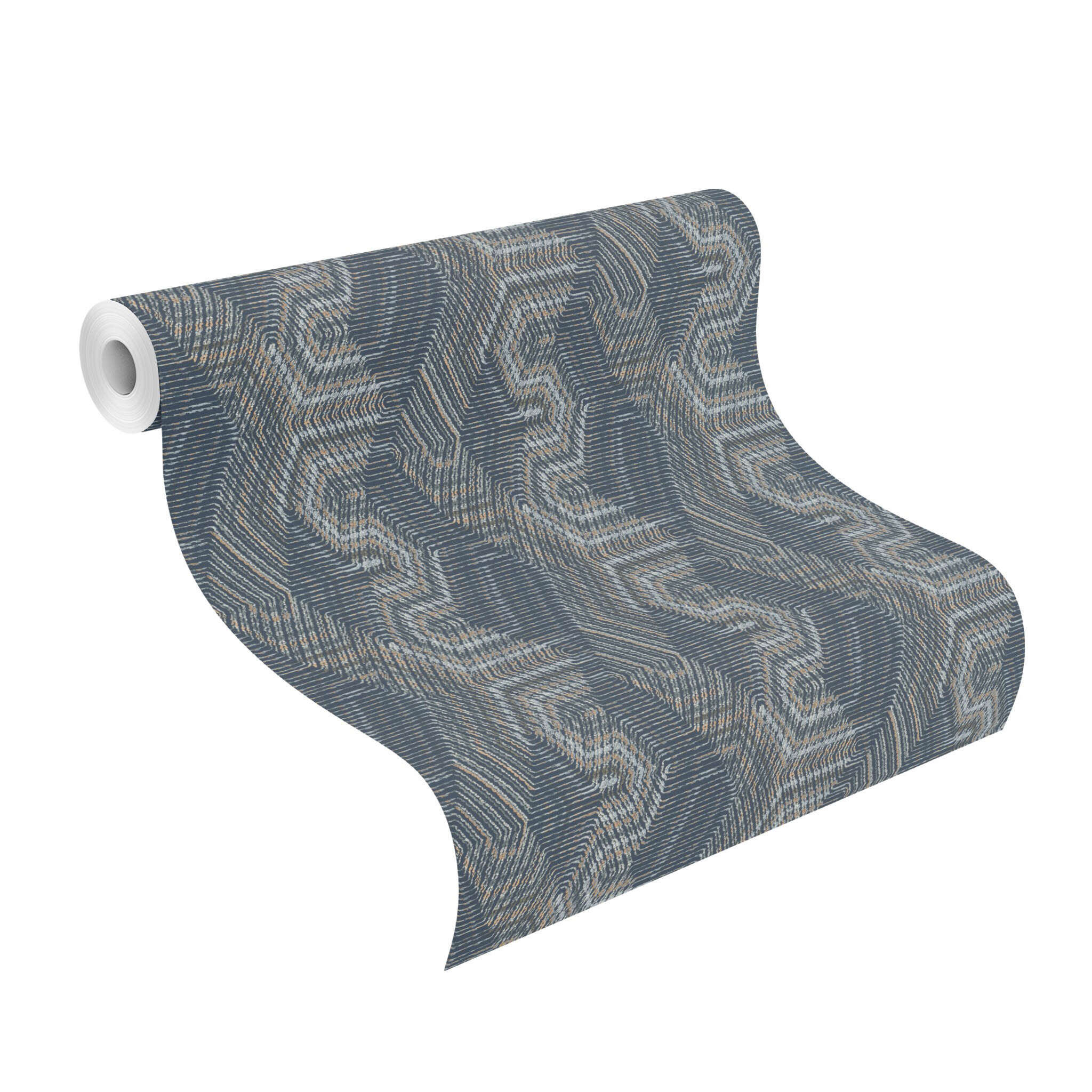 10-751949 Rolle abgerollt 1 Rouleau de déroulé avec Motif textile géométrique de style ethnique