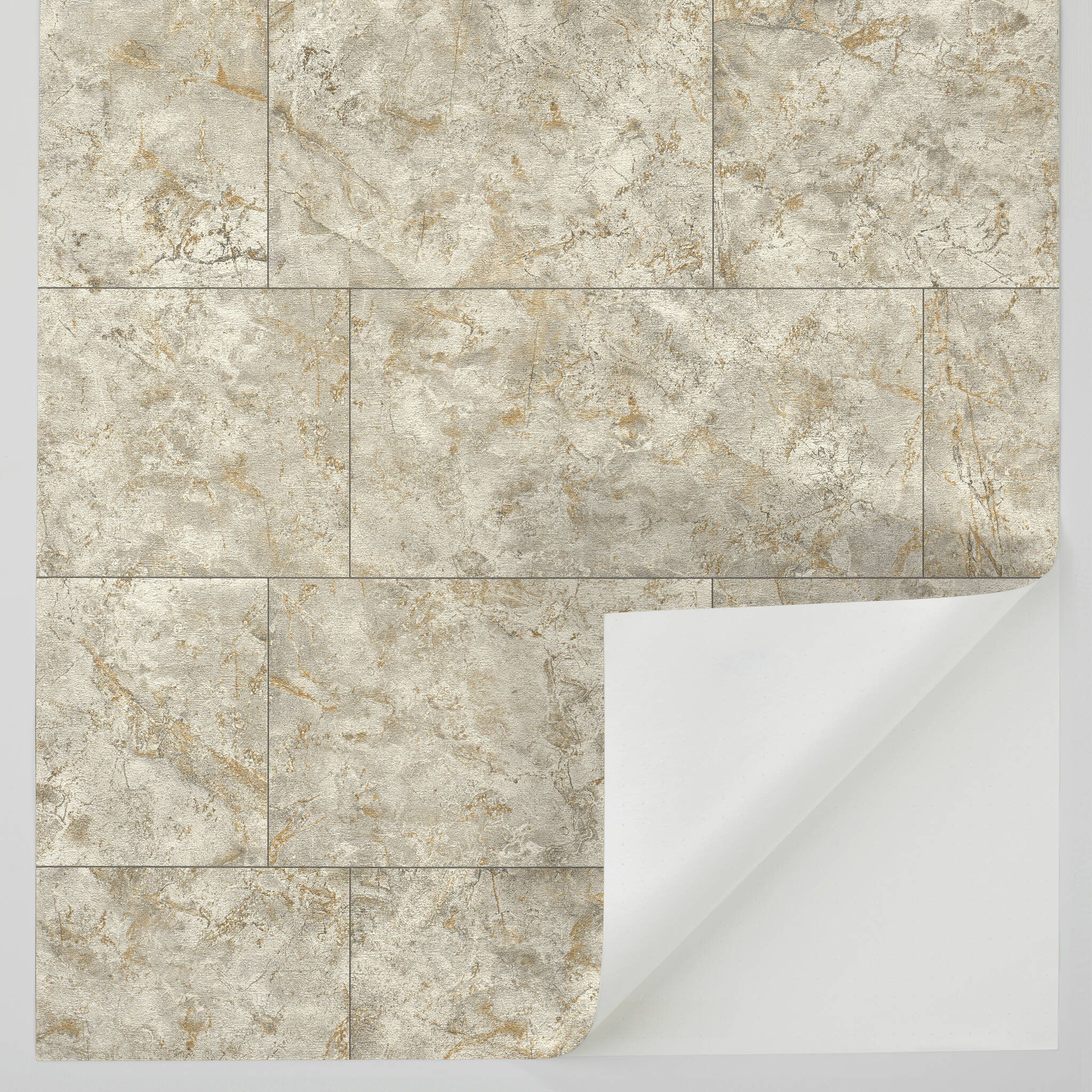 10-371420 Detailaufnahmen 1 Luxora 371420 self-adhesive wallpaper - natural stone look in gray and gold