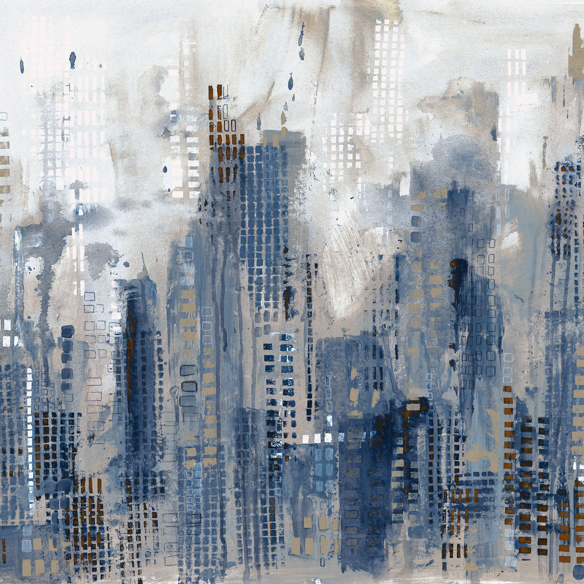 magicwalls Skyline wall mural in blue - 360844