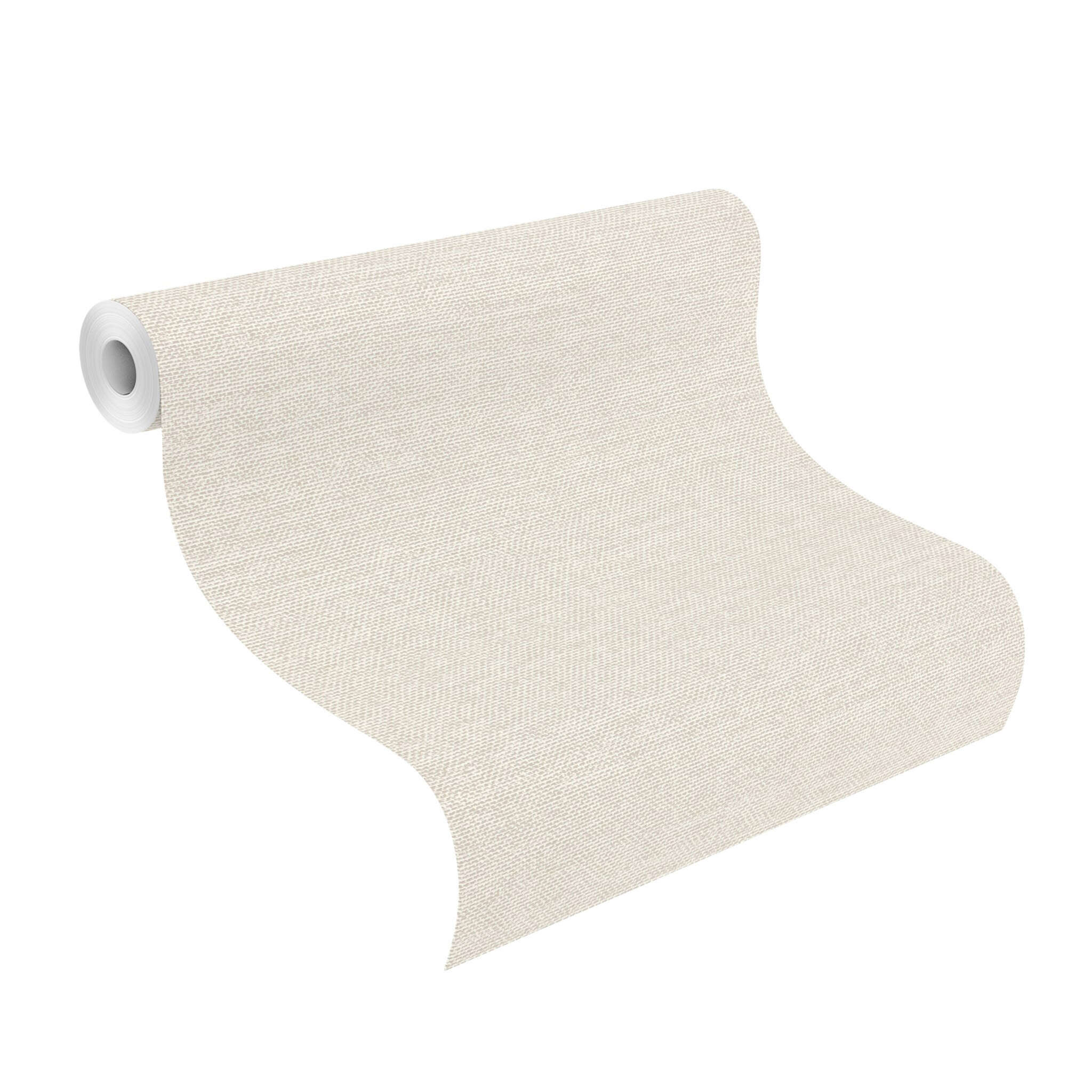 10-312119 Rolle abgerollt 1 Rollenabbildung mit Helle beigefarbene Tapete mit dezenter, strukturierter Oberfläche.