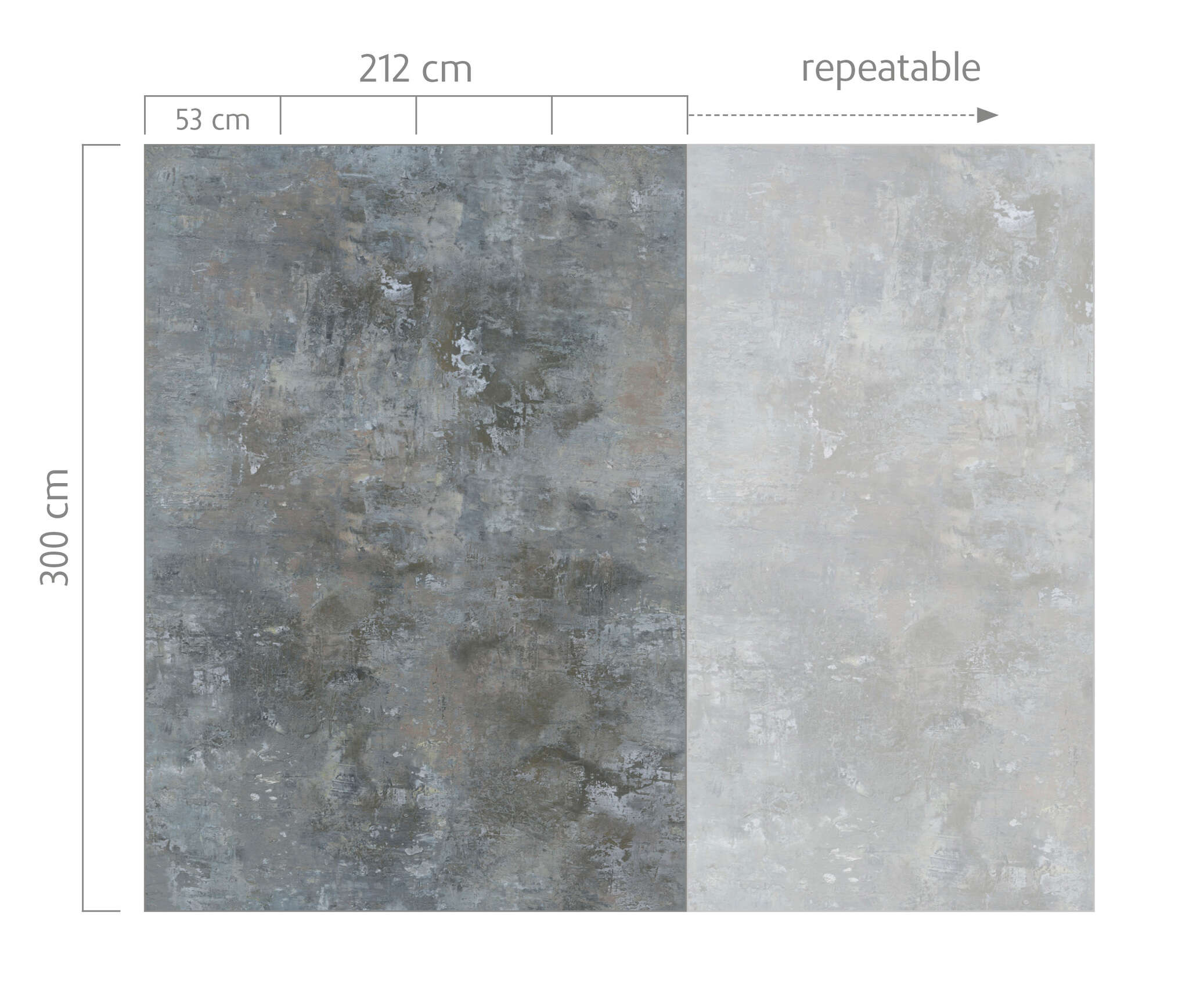 10-429657 Bildauschnitt 1 Concrete-effect wall mural in grey Factory IV 429657