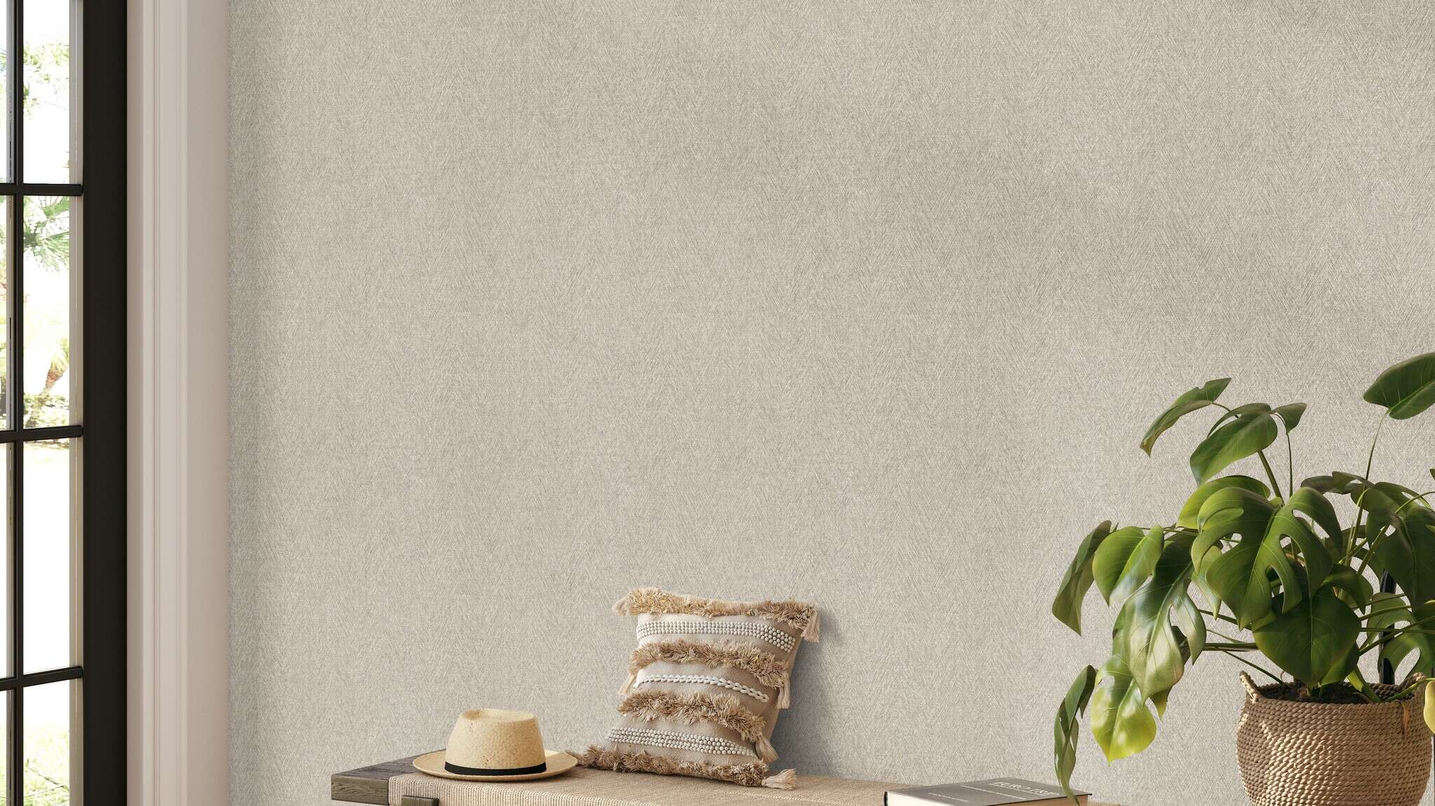 Vliestapete gewebte Struktur in Braun - Atelier Tissé Harris 613155