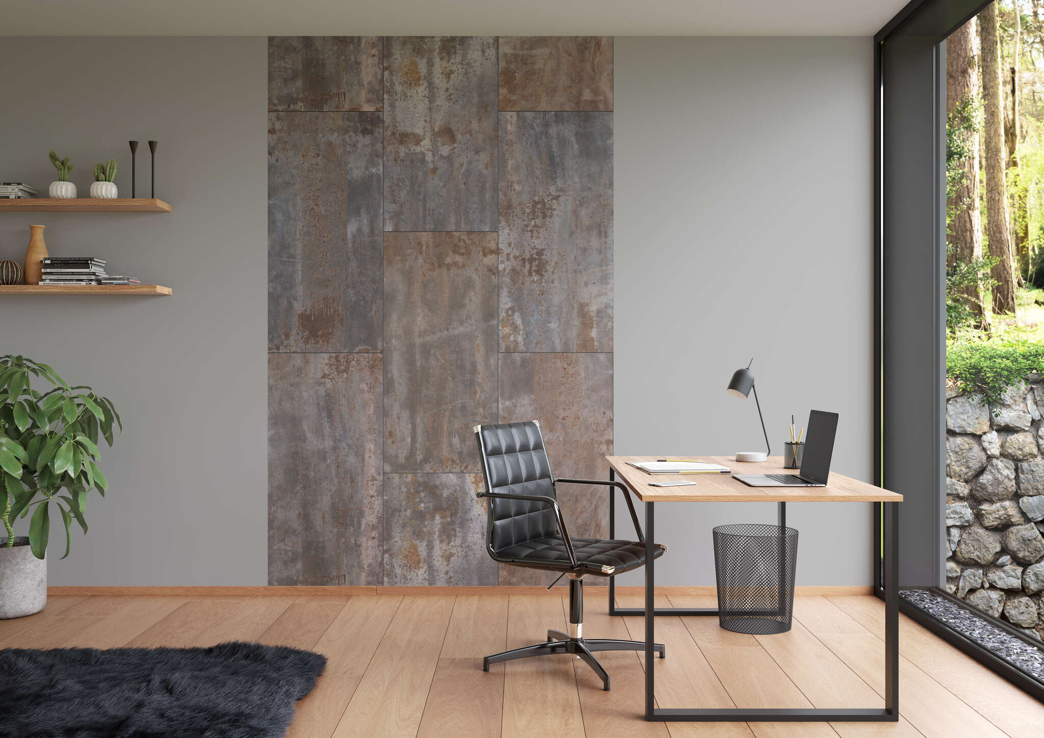 10-940909 Raumbilder 2 Rust non-woven wallpaper in brown Selection Digital 940909