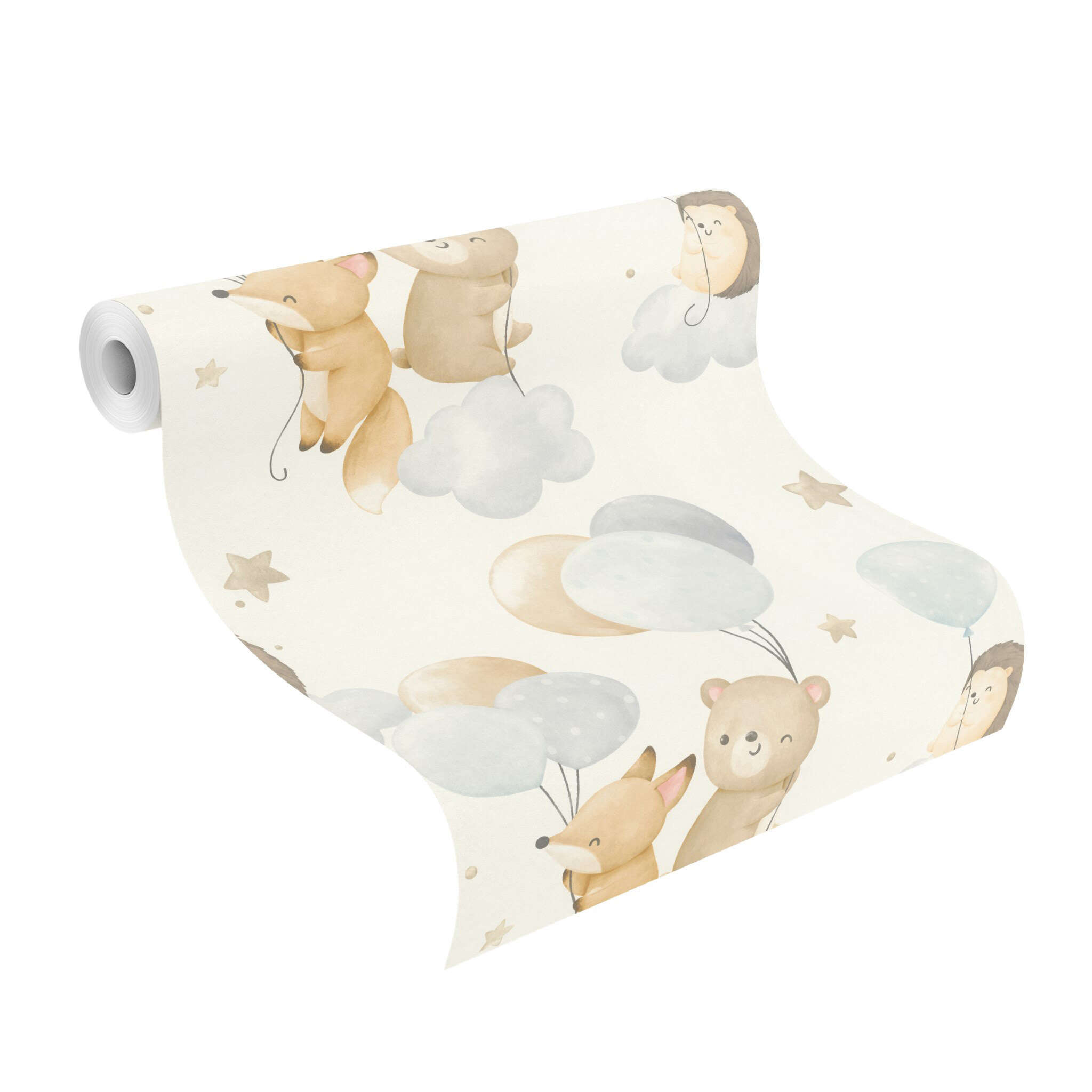 10-302127 Rolle abgerollt 1 Non-woven wallpaper in blue Kids World II 302127