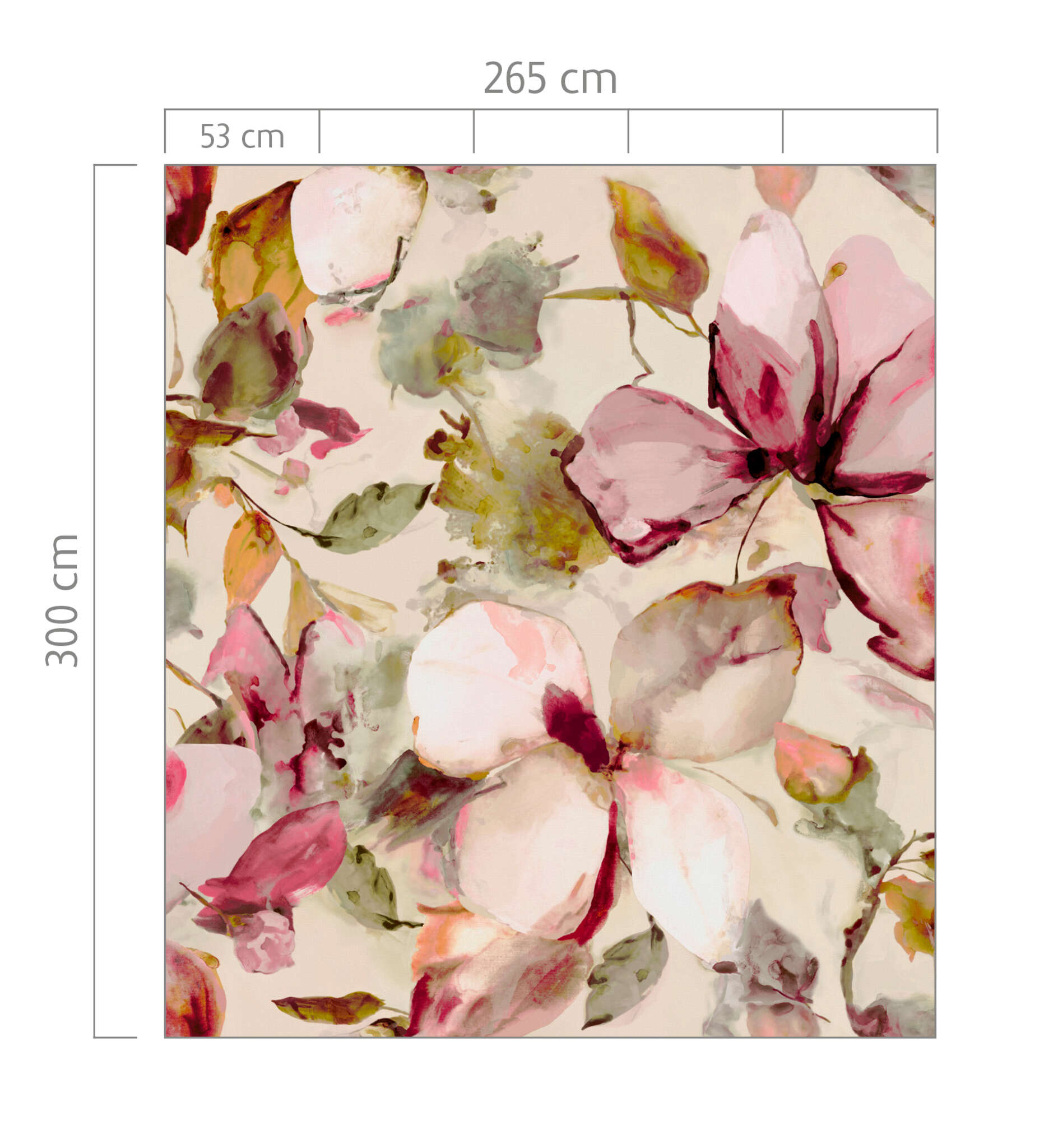 10-367577 Bildauschnitt 1 Fototapete große Blumen in Pink - Florentine IV 367577