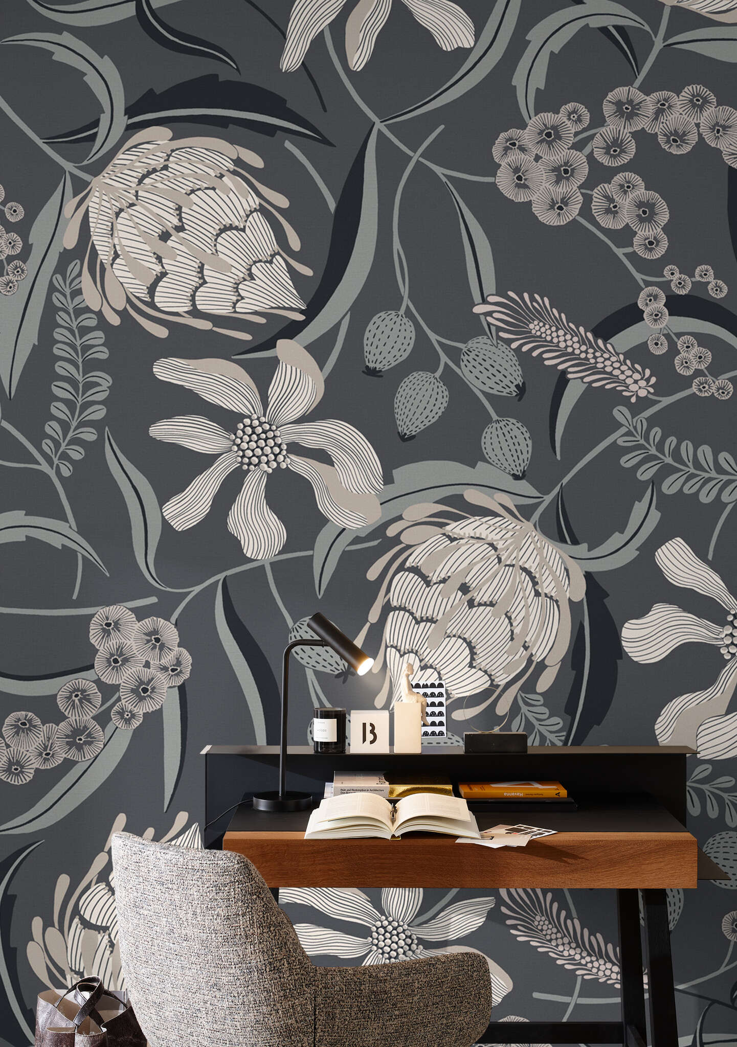 10-367317 Raumbilder 1 SCHÖNER WOHNEN-Kollektion Wandbild PLAYFUL in Schwarz 367317