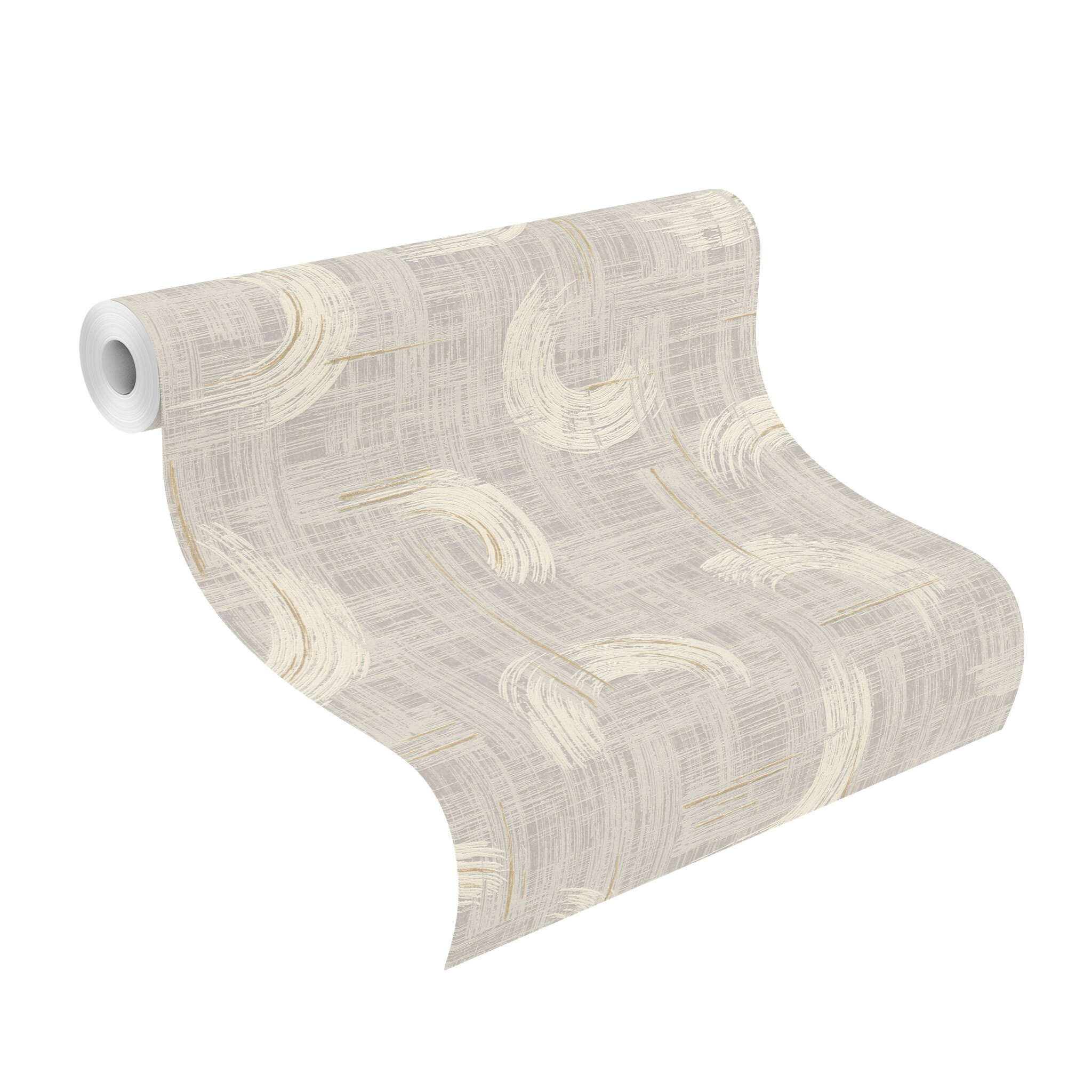 10-429039 Rolle abgerollt 1 Non-woven wallpaper in gray-sand Selection Relief/non-woven 429039