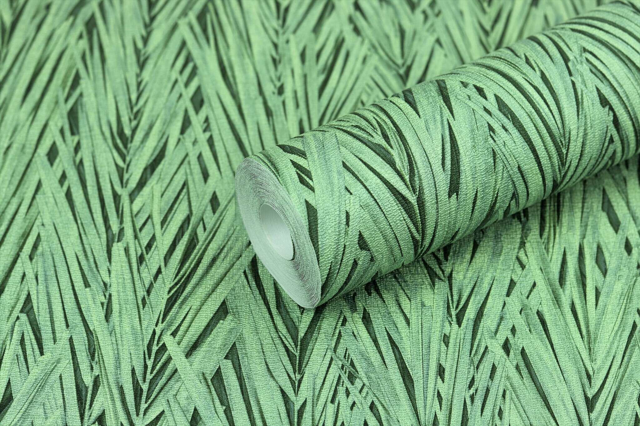10-554175 Detailaufnahmen 4 Non-woven wallpaper in green-light green Selection 554175