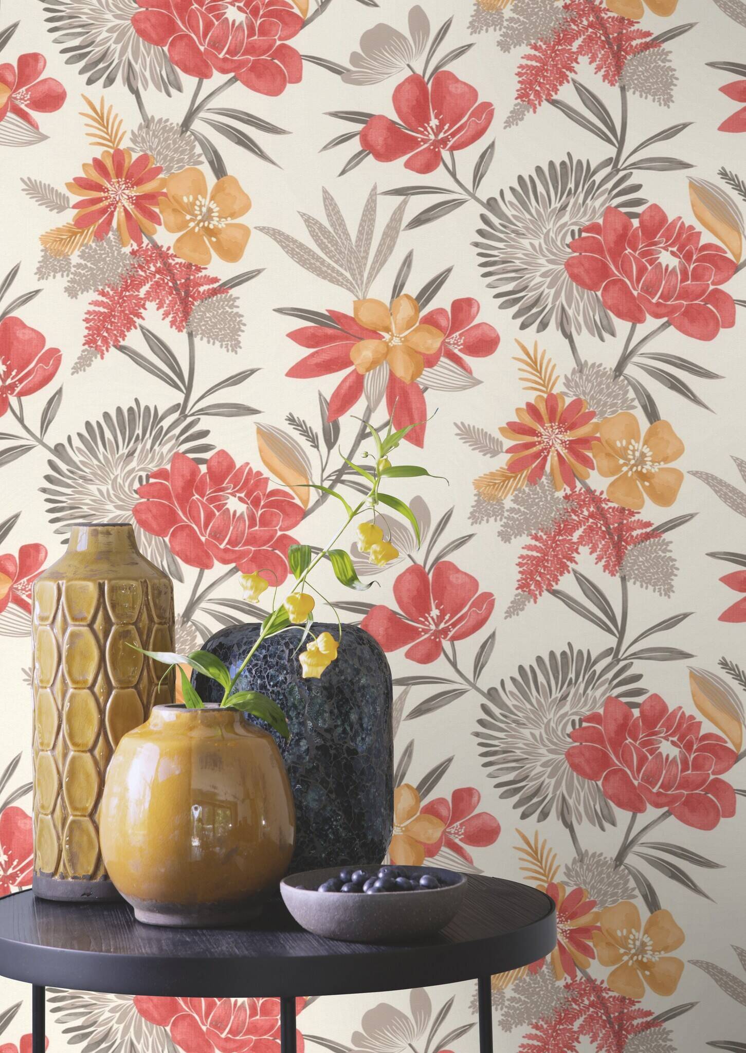 10-794243 Raumsituationen 2 Non-woven wallpaper in red Selection vinyl/non-woven 794243